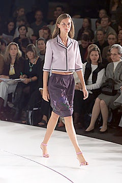 purple unknown printed midi skirt