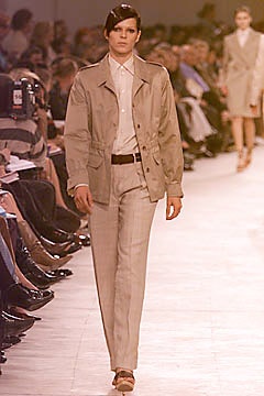 beige safari jacket with belt