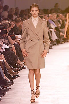 beige double-breasted trench coat