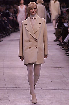 beige double-breasted blazer coat