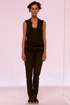 black draped sleeveless top