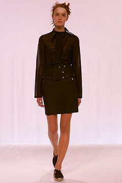 asymmetric belted black wrap jacket
