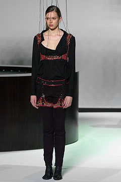 embroidered black tunic mini dress