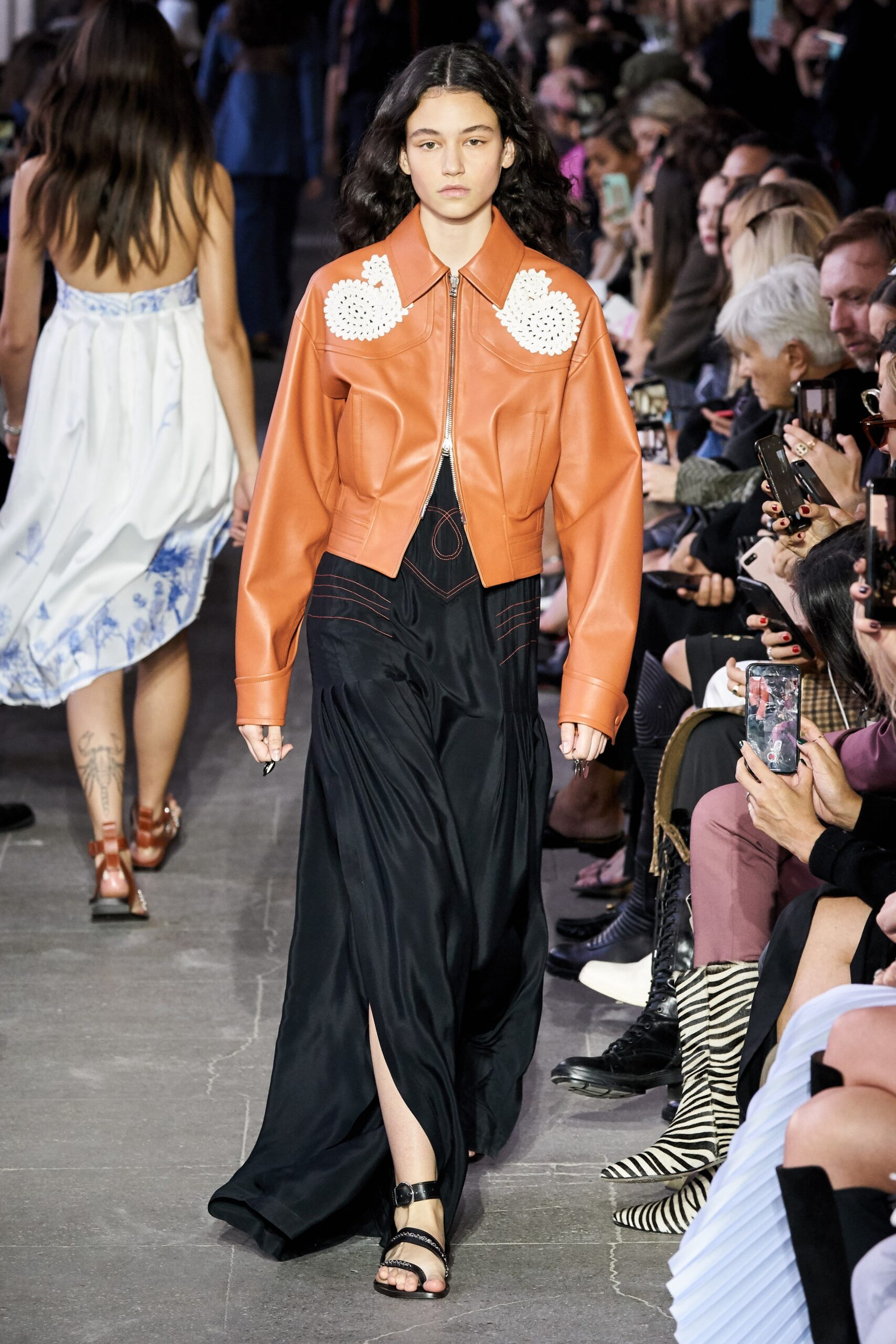 cropped western leather jacket