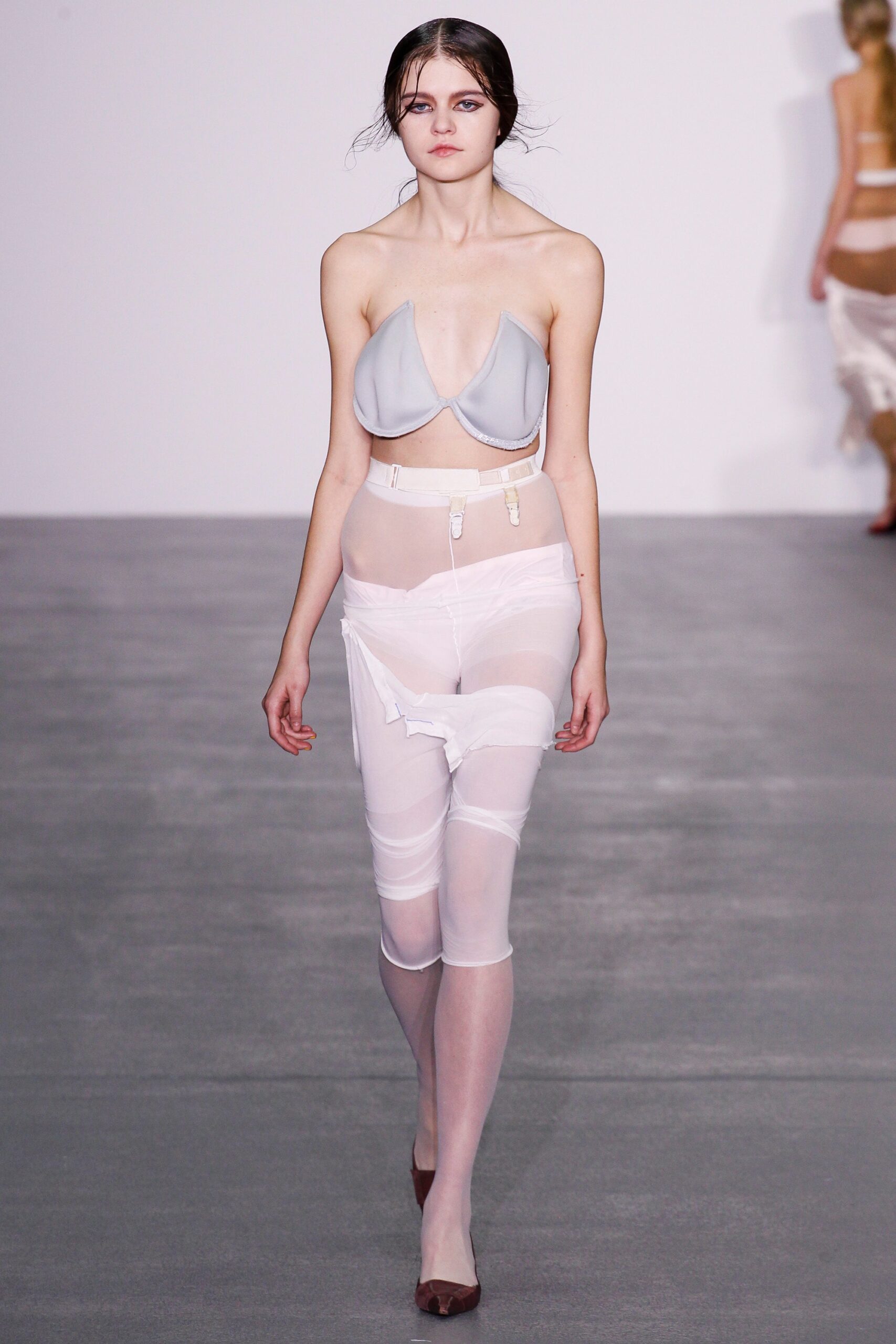 sheer mesh garter leggings