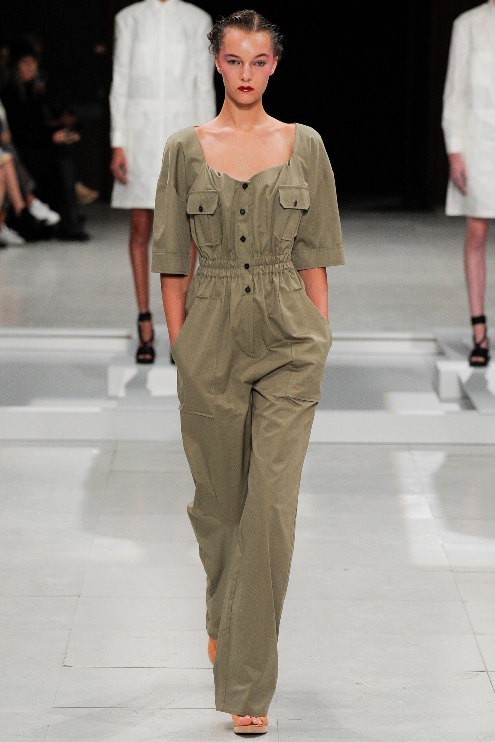 olive utility jumpsuit