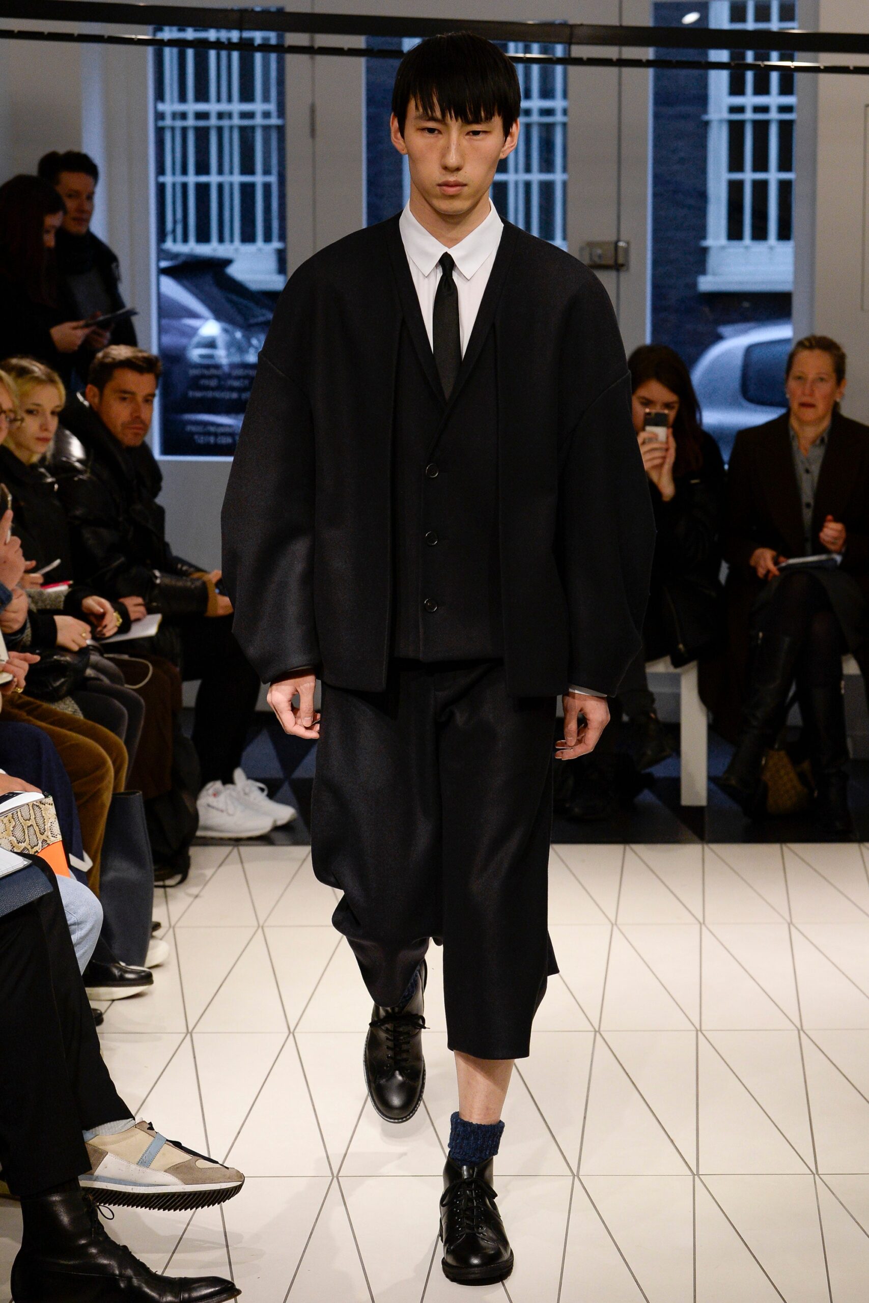 oversized kimono-style black jacket