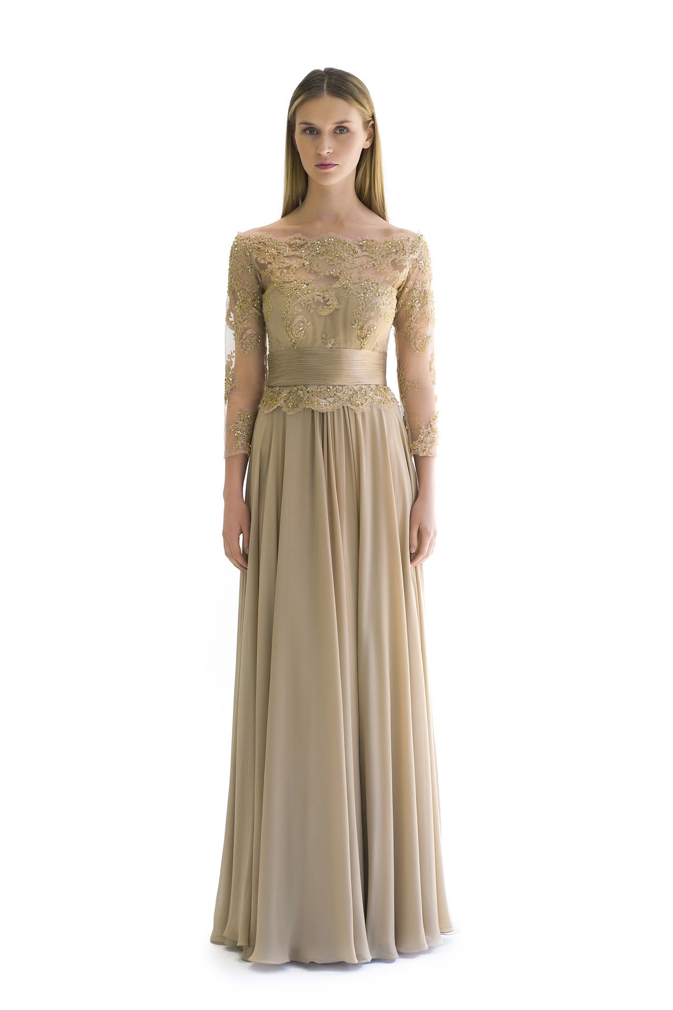 beige satin shiny belt