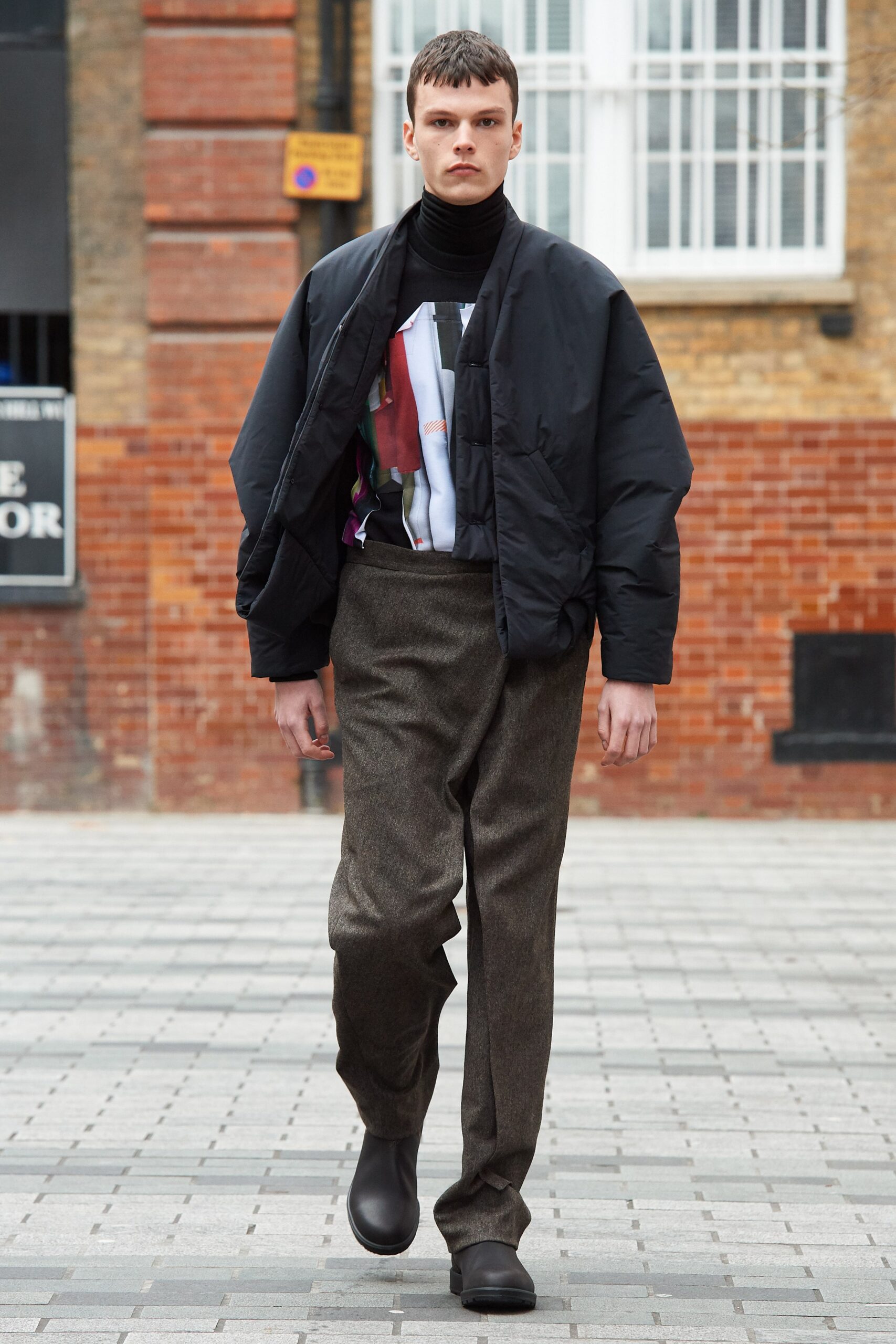oversized black puffer bomber jacket