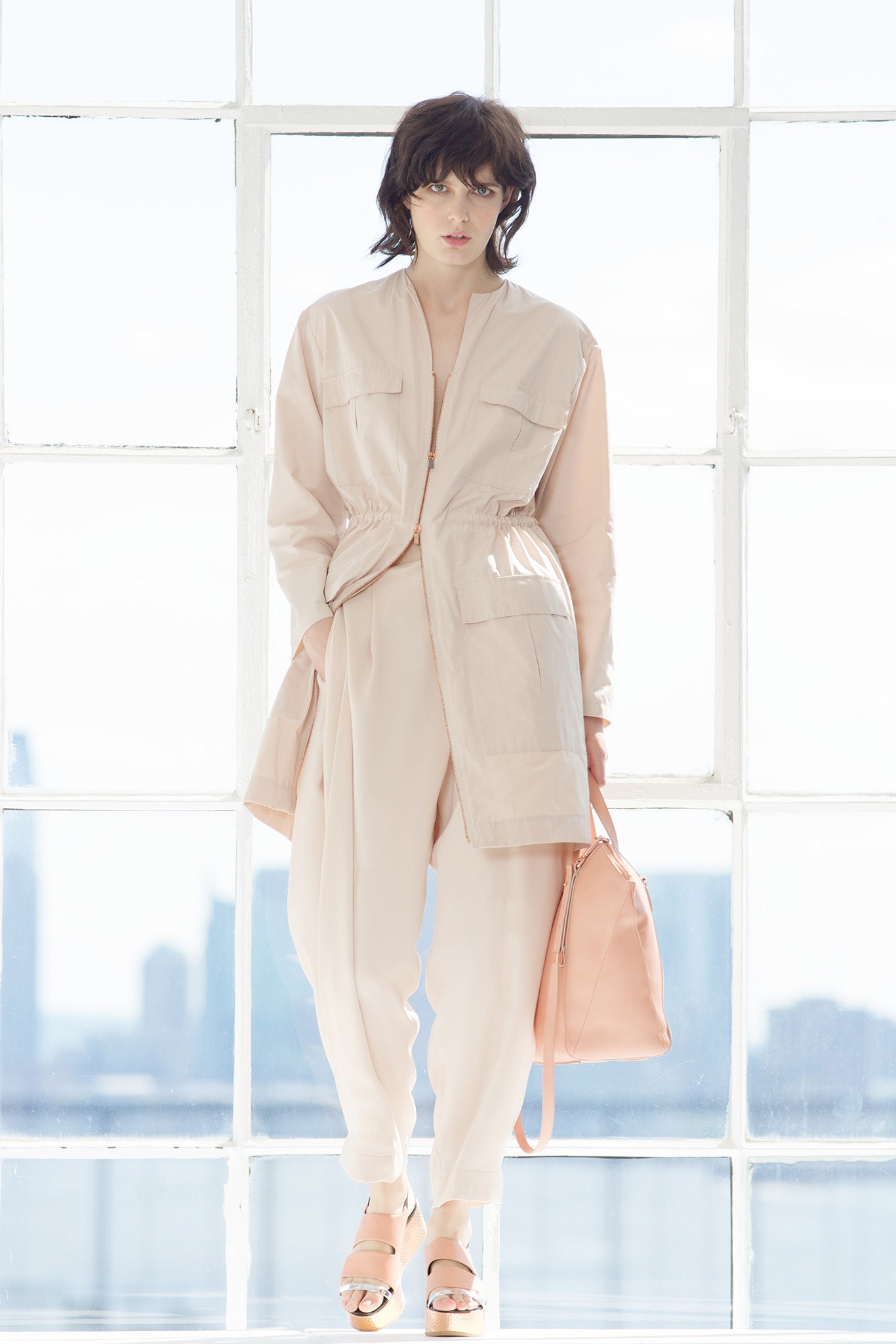 drawstring utility jacket