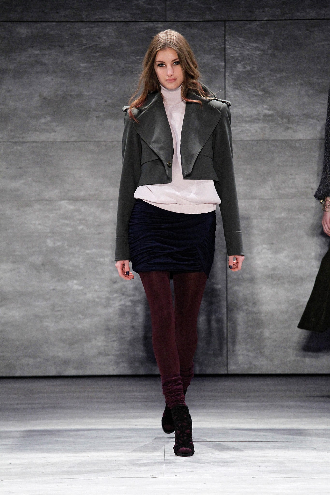 cropped draped lapel jacket
