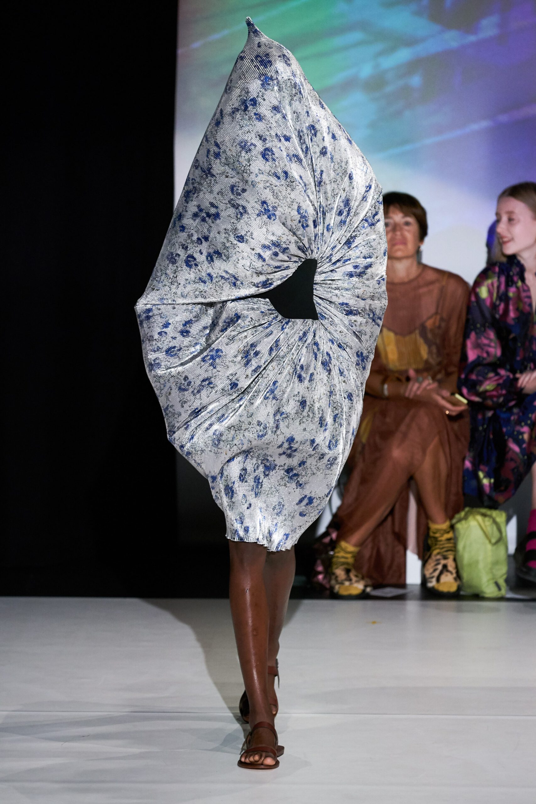 printed cocoon dress