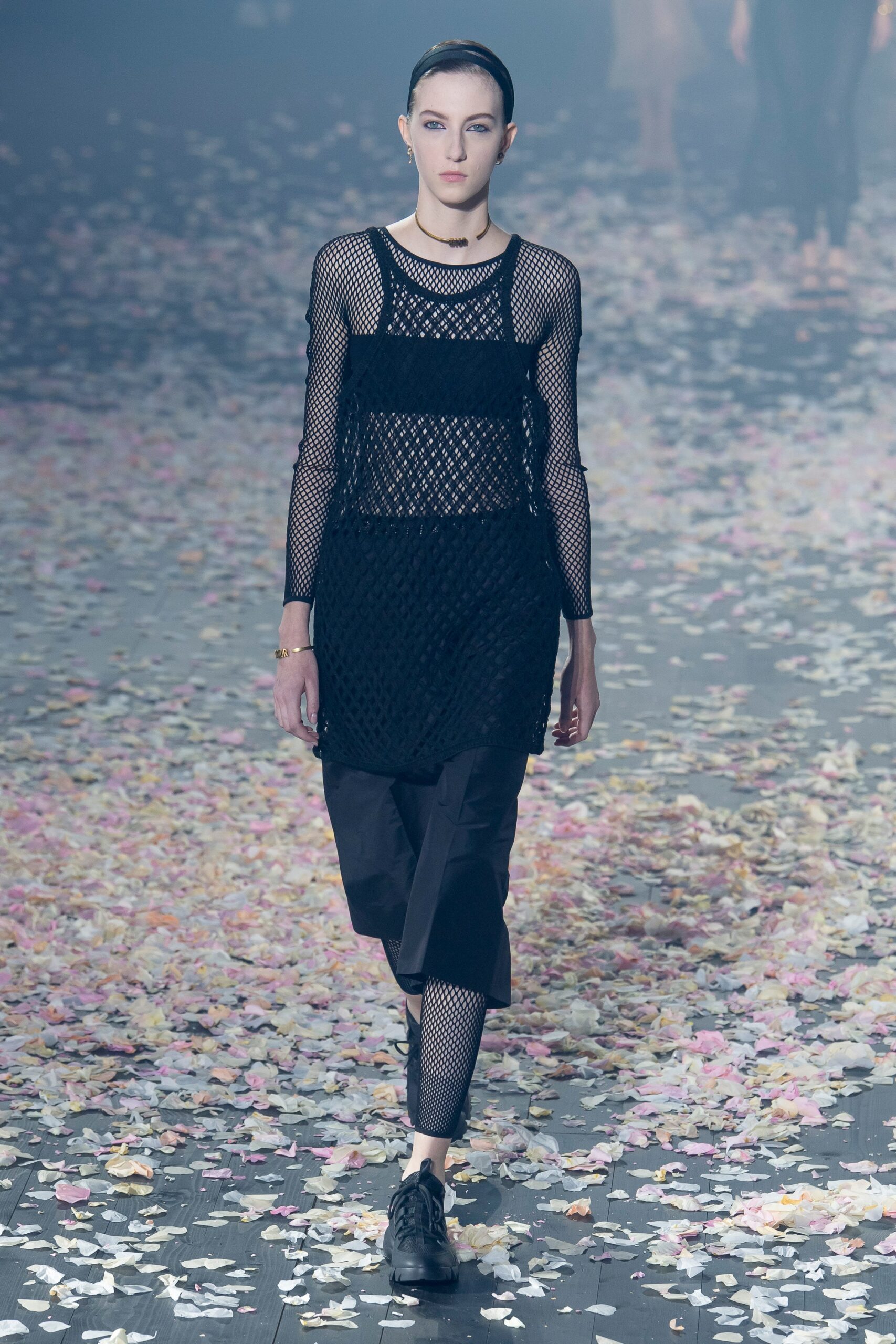 black mesh sheer textured tights