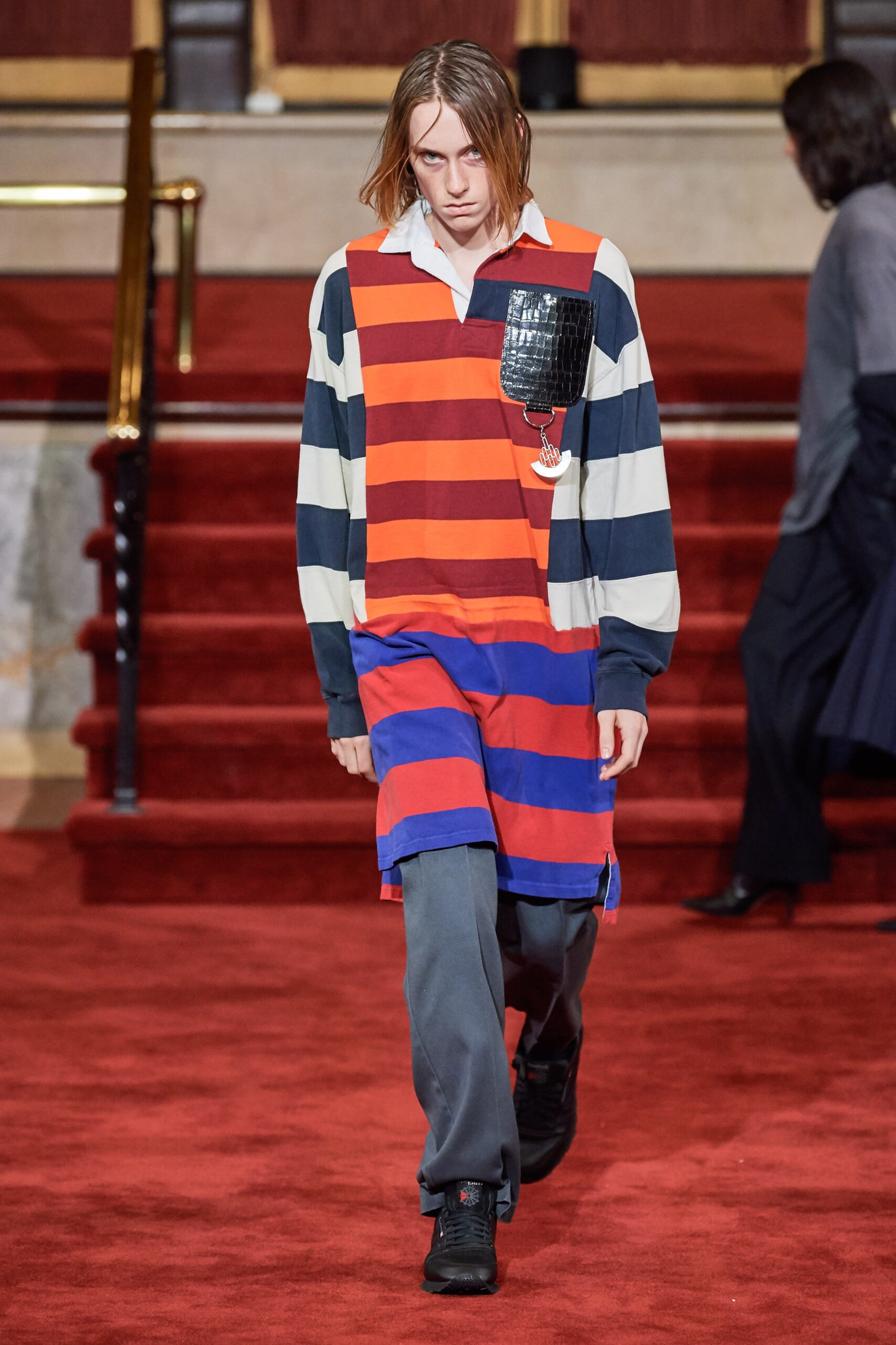 oversized striped rugby shirt