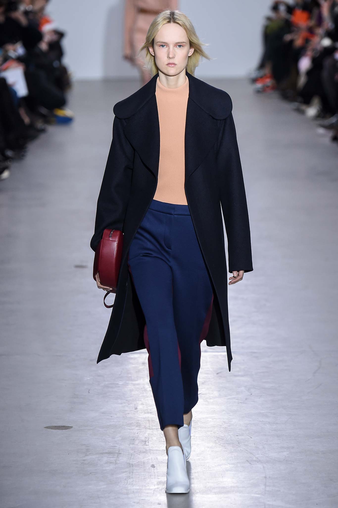 blue unknown straight-leg color-blocked pants