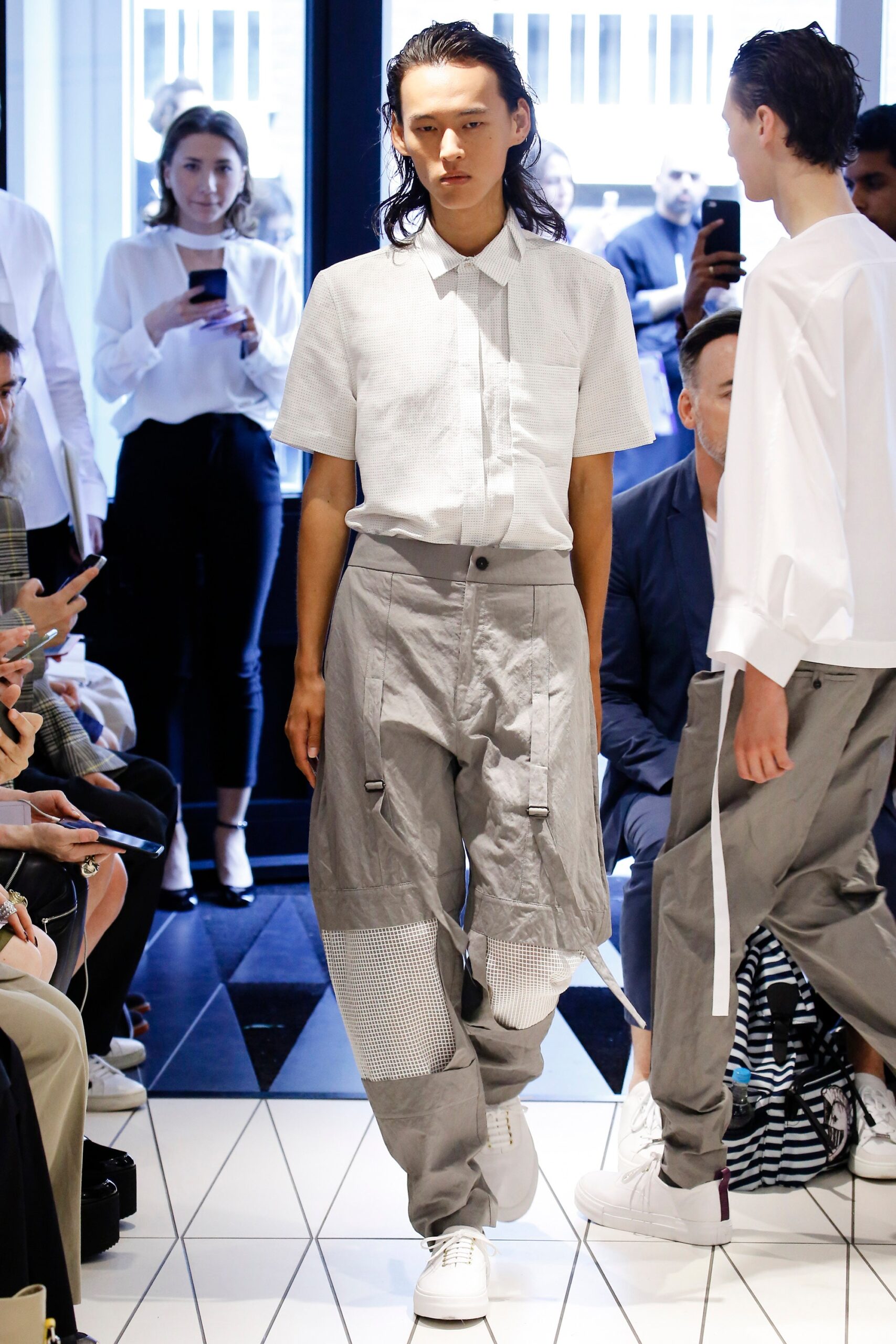 drop-crotch utility trousers