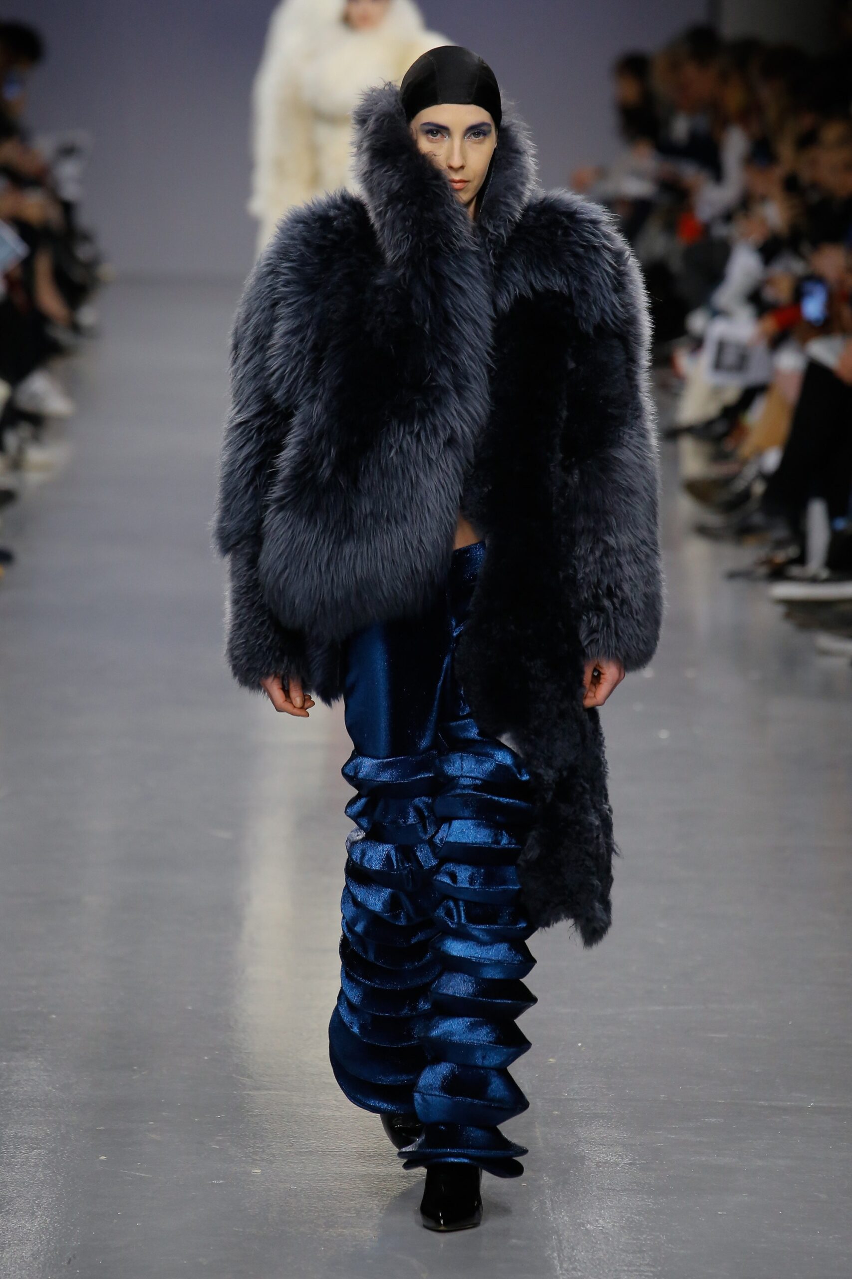 oversized shaggy fur coat