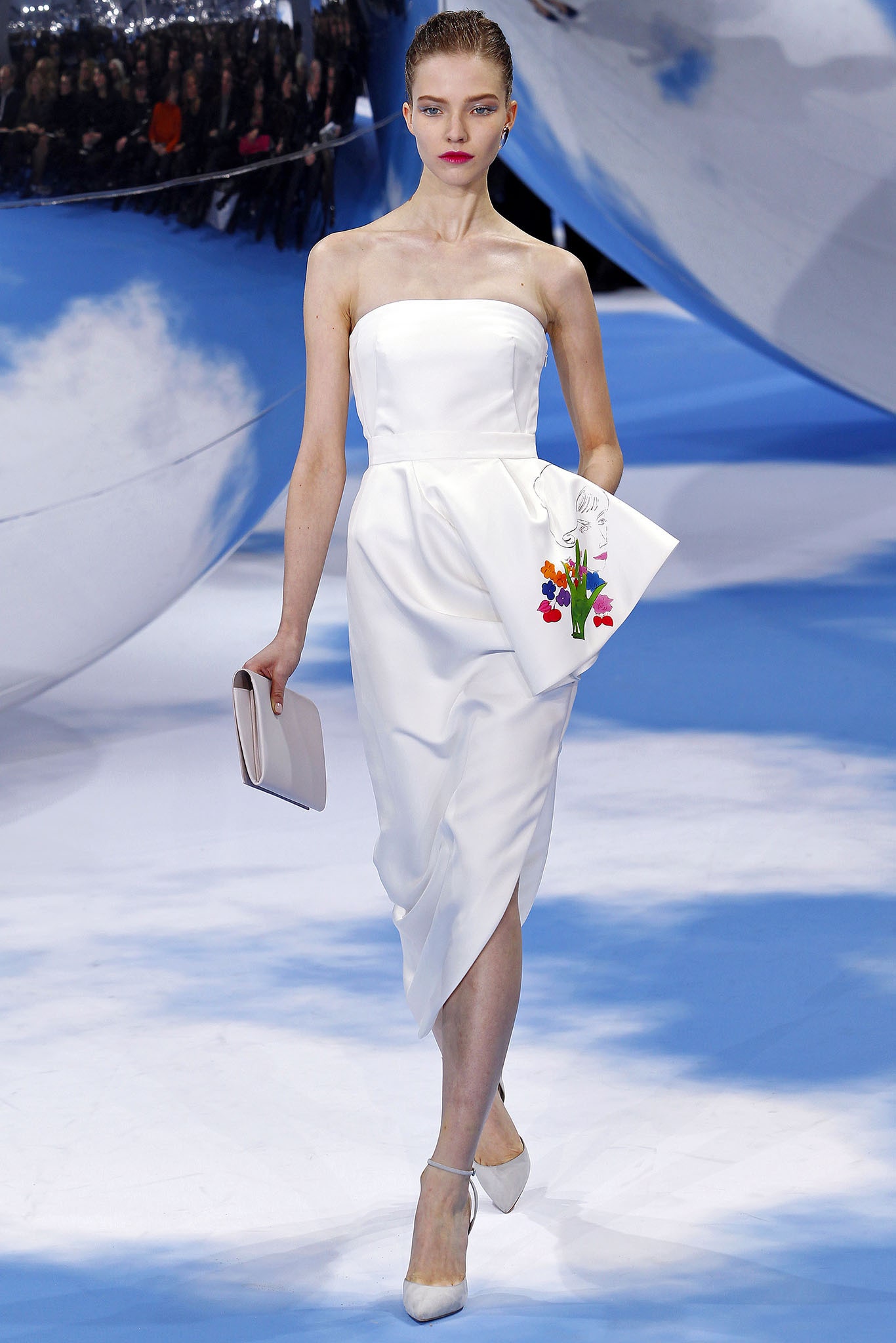 white leather clutch