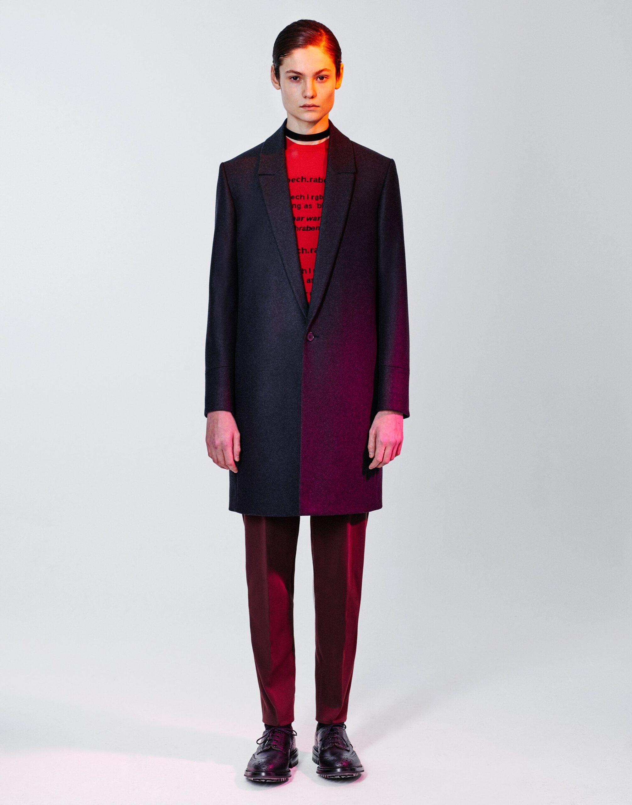 black tailored wool topcoat