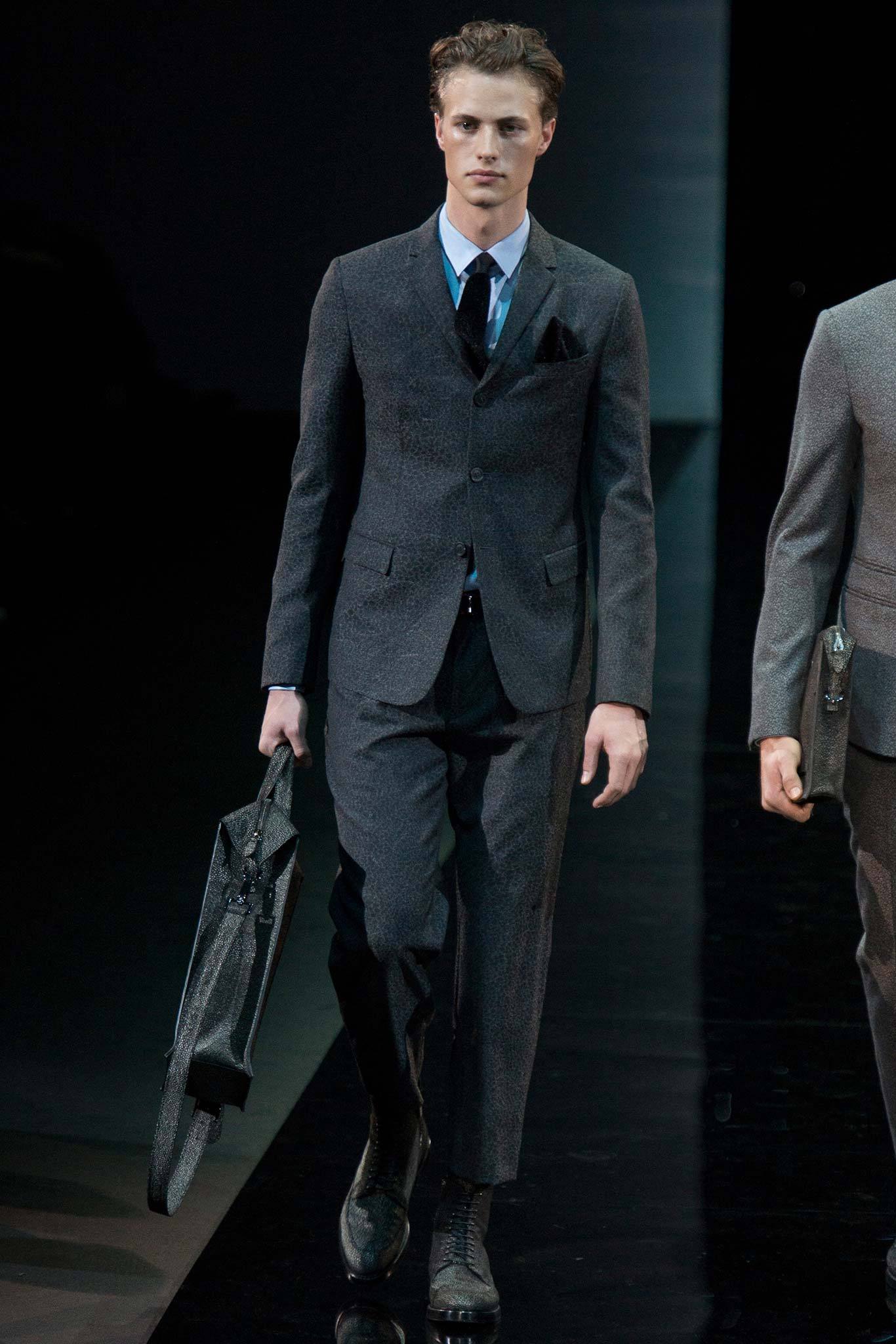 Emporio Armani F/W 14 Menswear Look 1