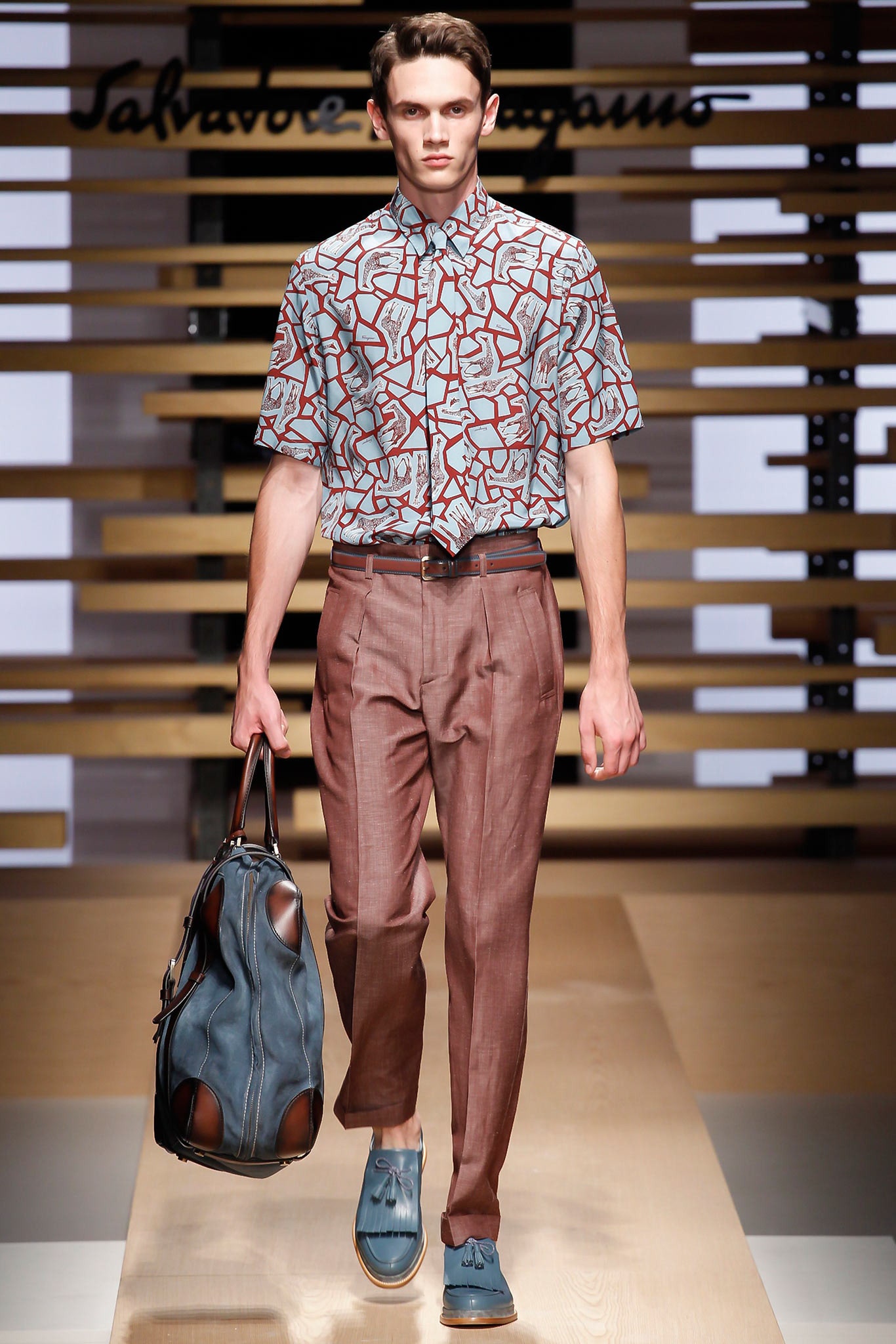 Ferragamo S/S 15 Menswear Look 1