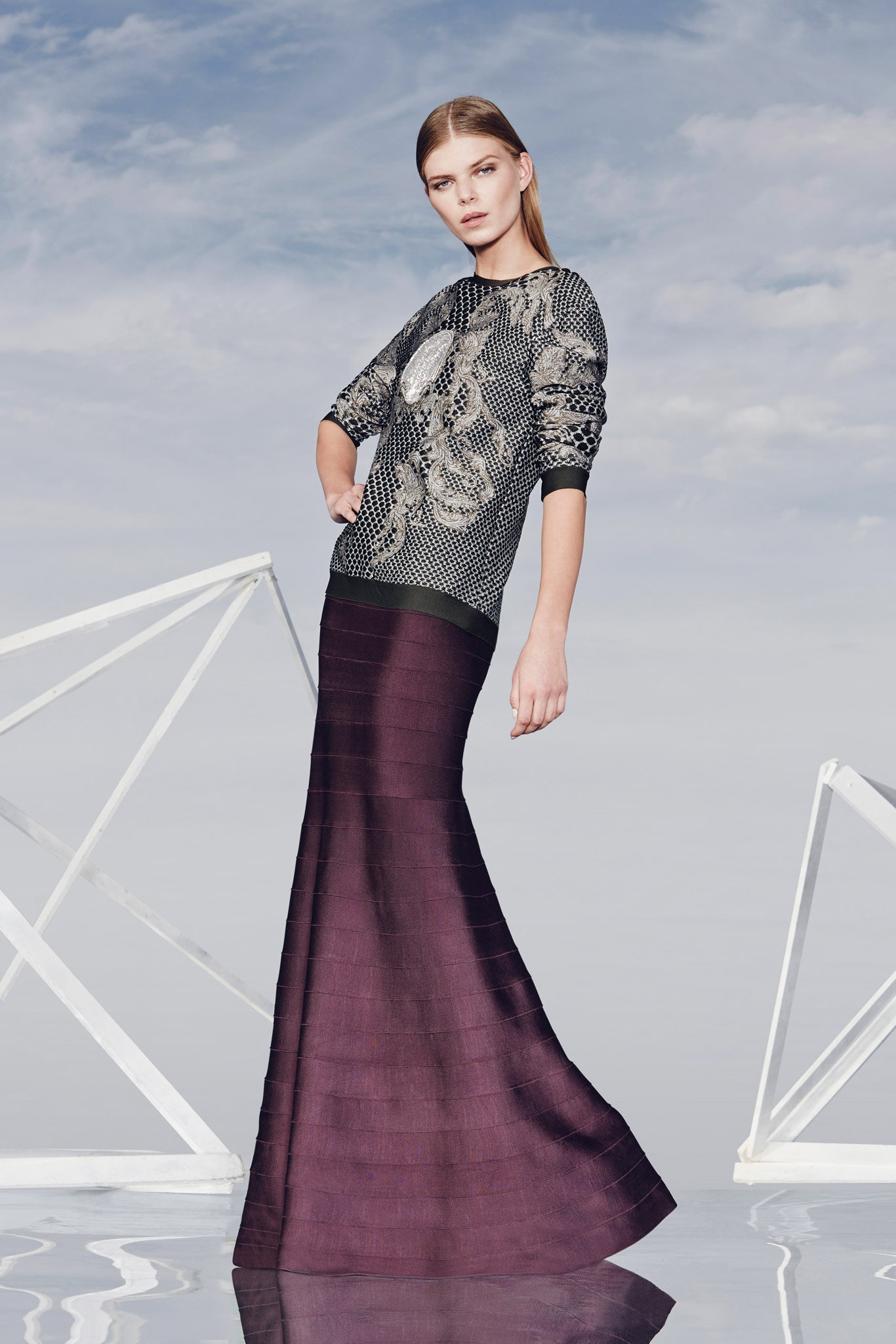 Hervé Léger by Max Azria F/W 14 Look 14