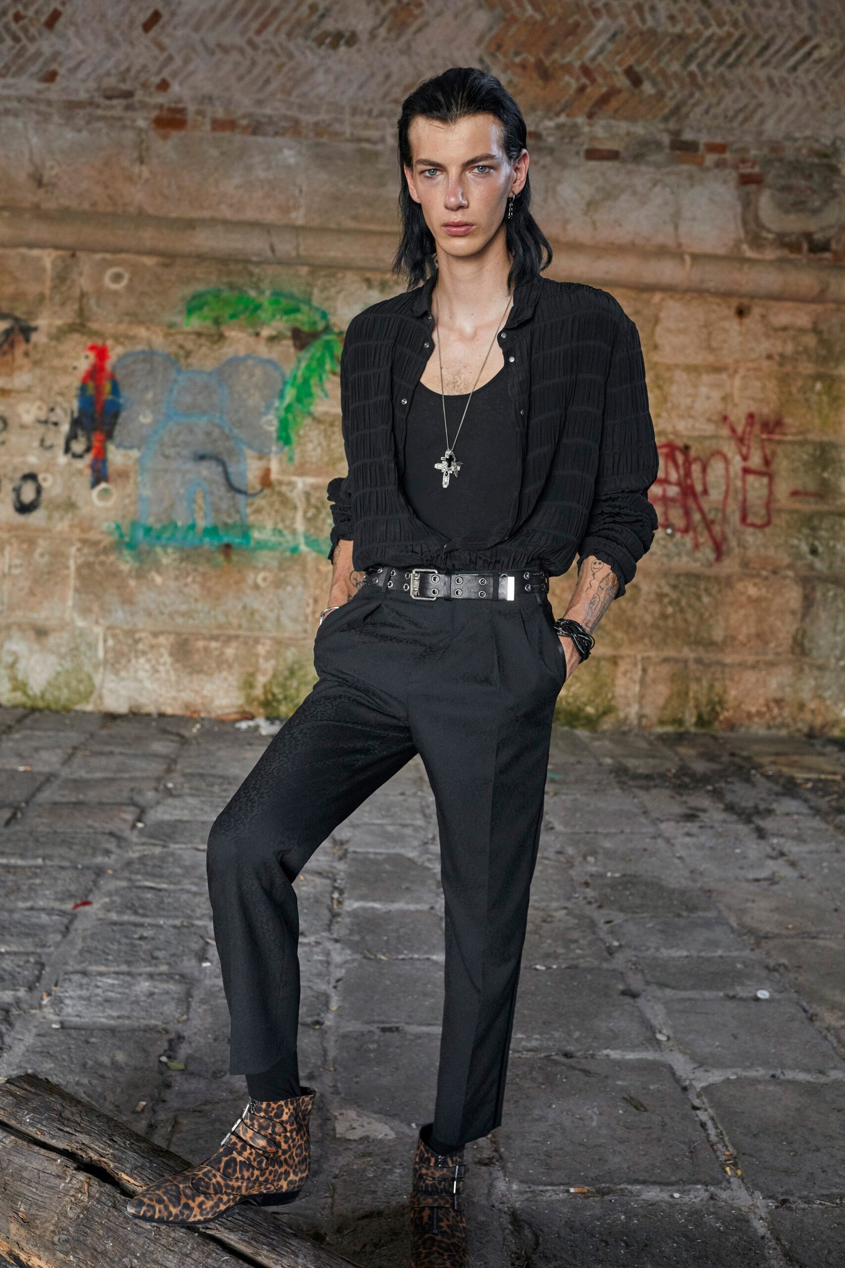 Saint Laurent S/S 22 Menswear Look 57