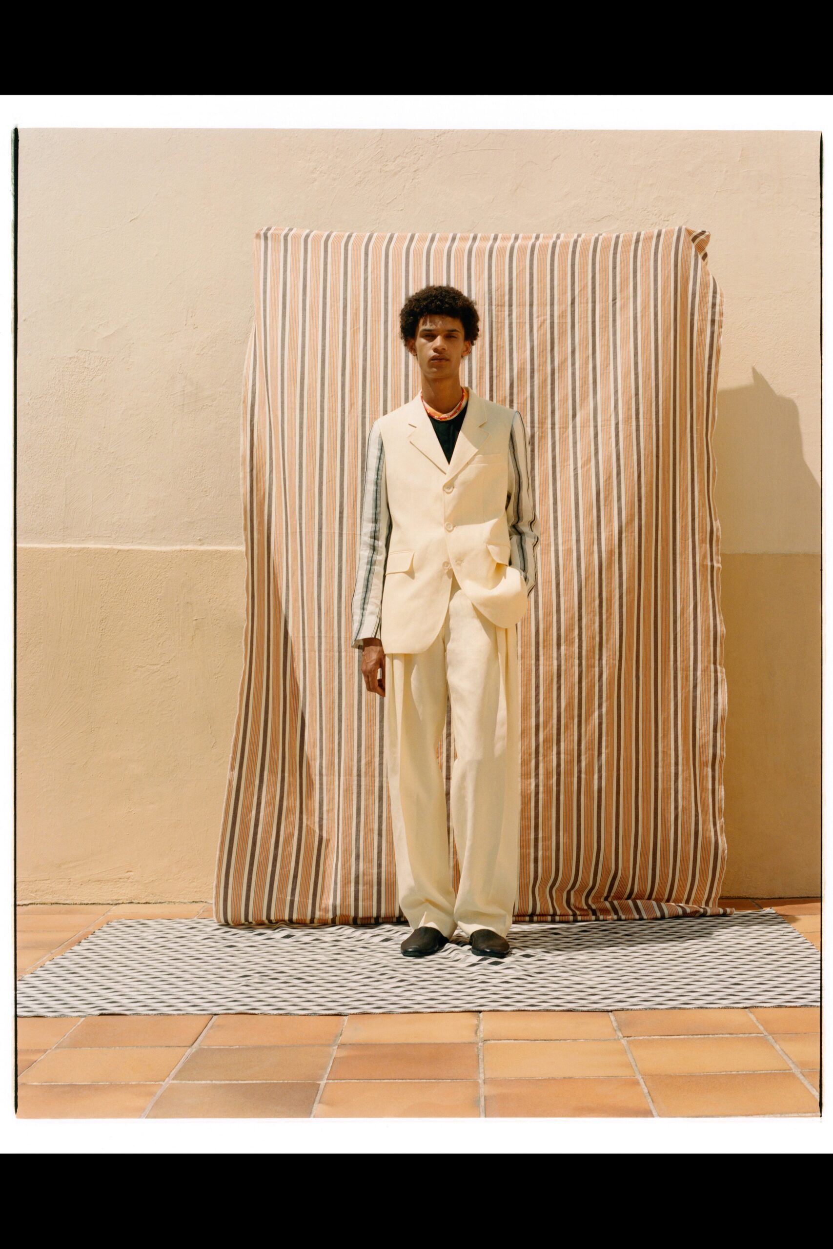 Wales Bonner S/S 22 Menswear Look 1