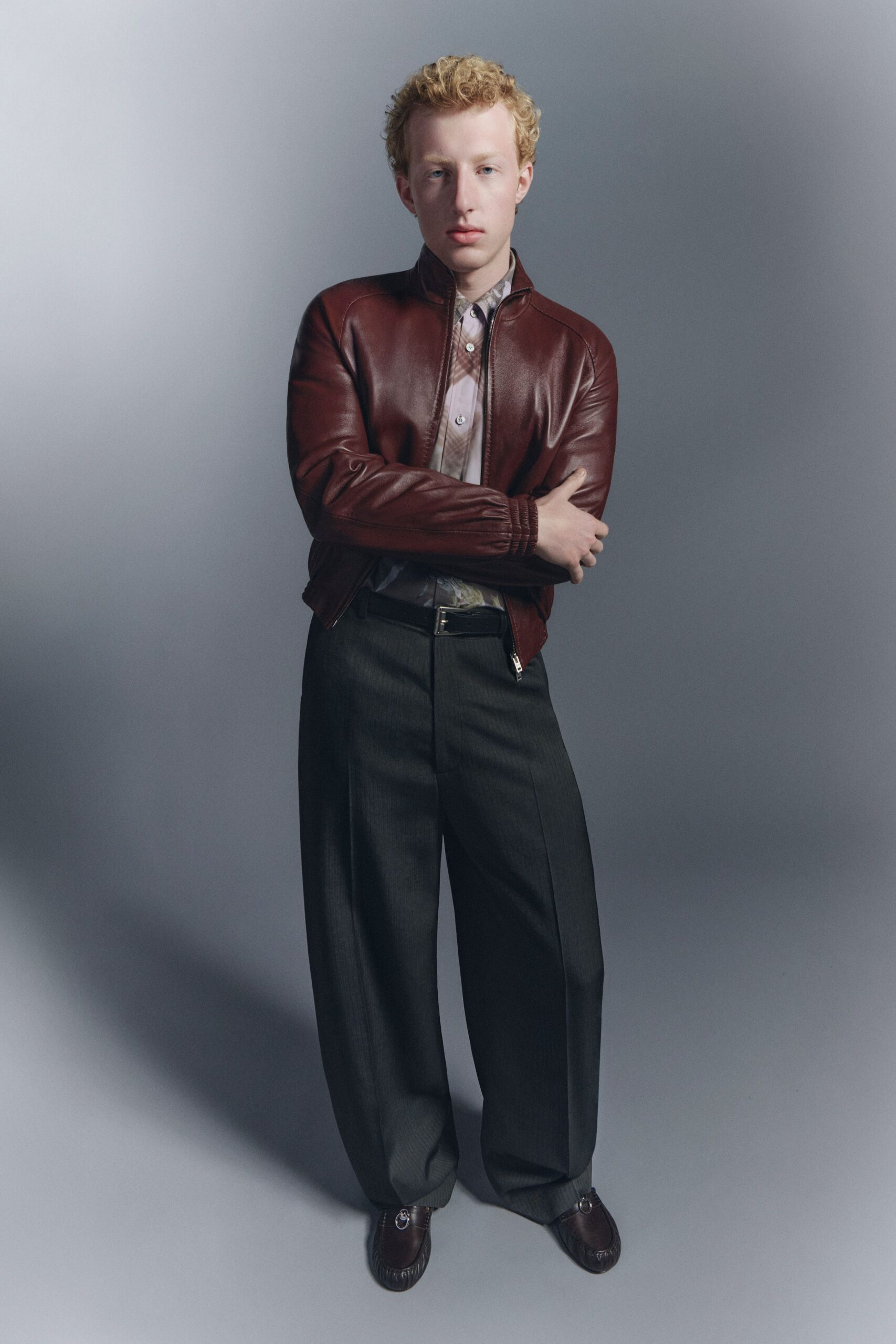brown leather structured embellished shiny shoes