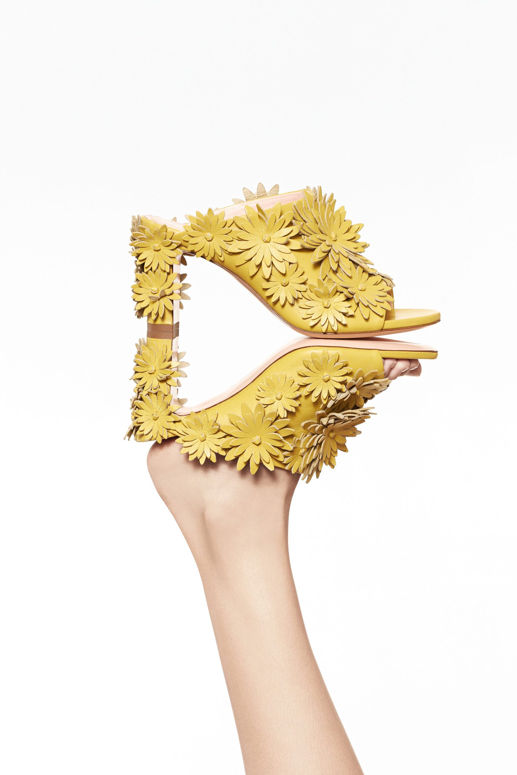 yellow floral shoes