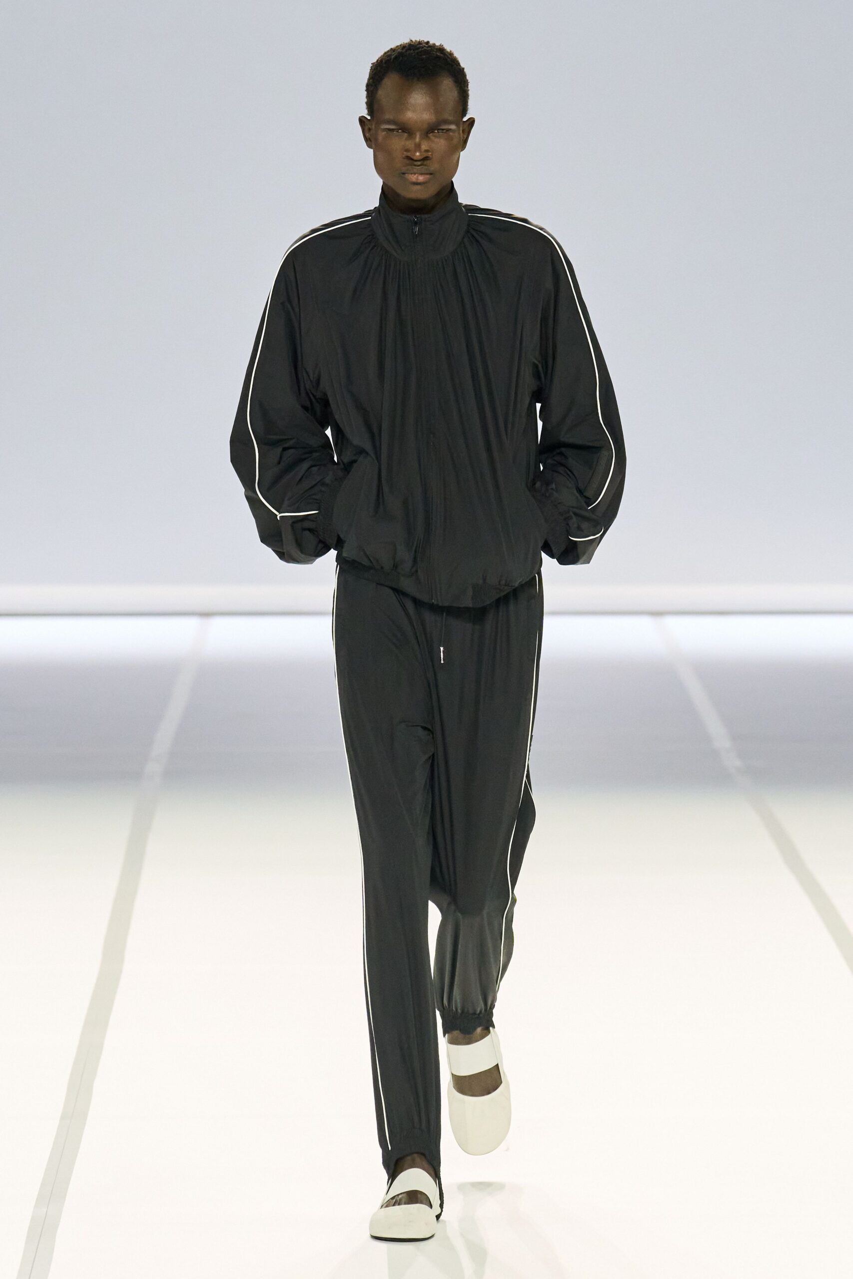 black relaxed jacket and pants