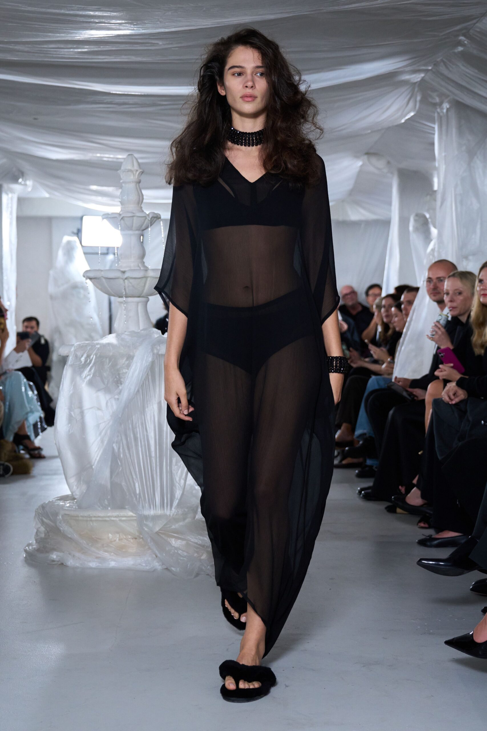 black sheer maxi dress