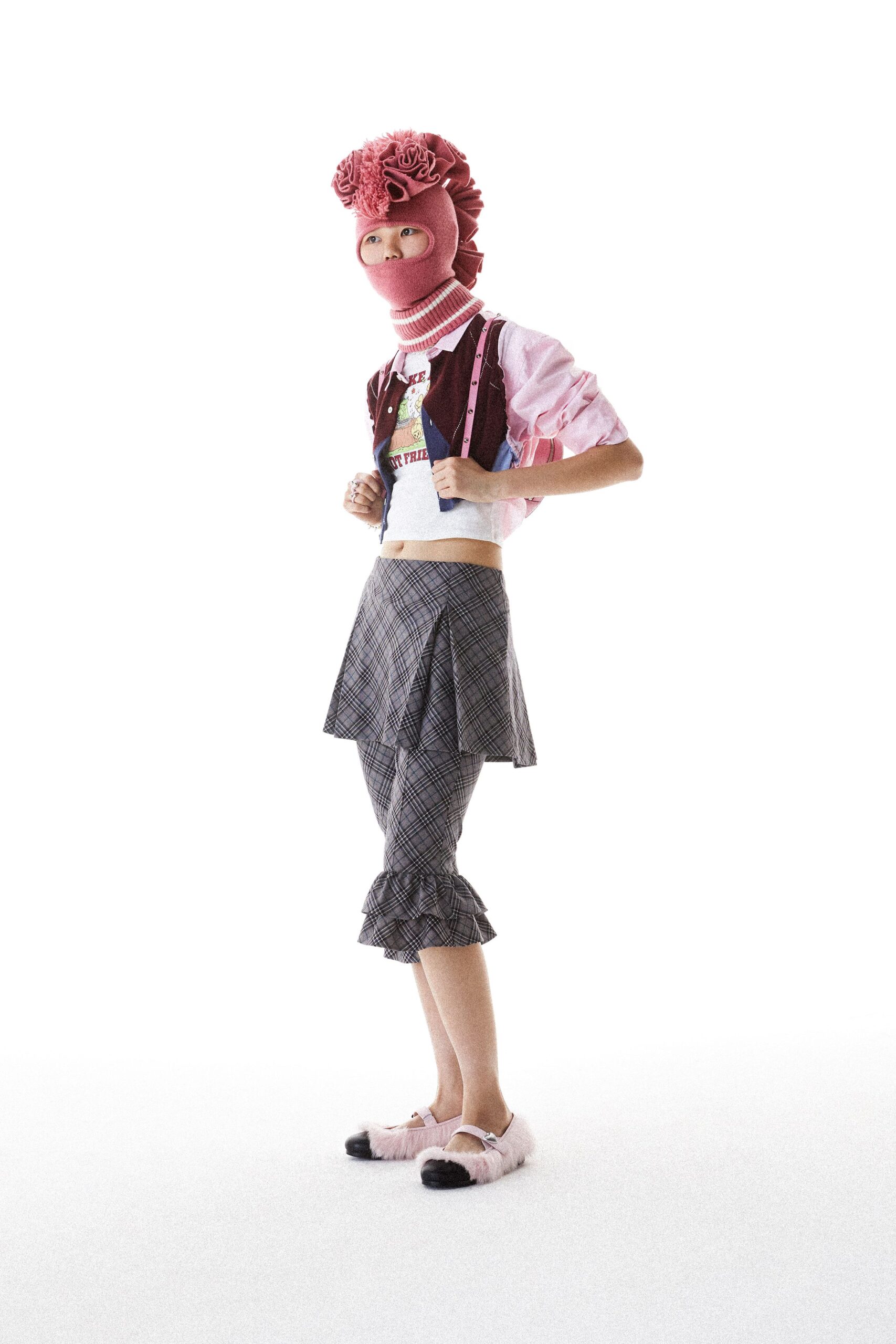pink cotton embellished hat