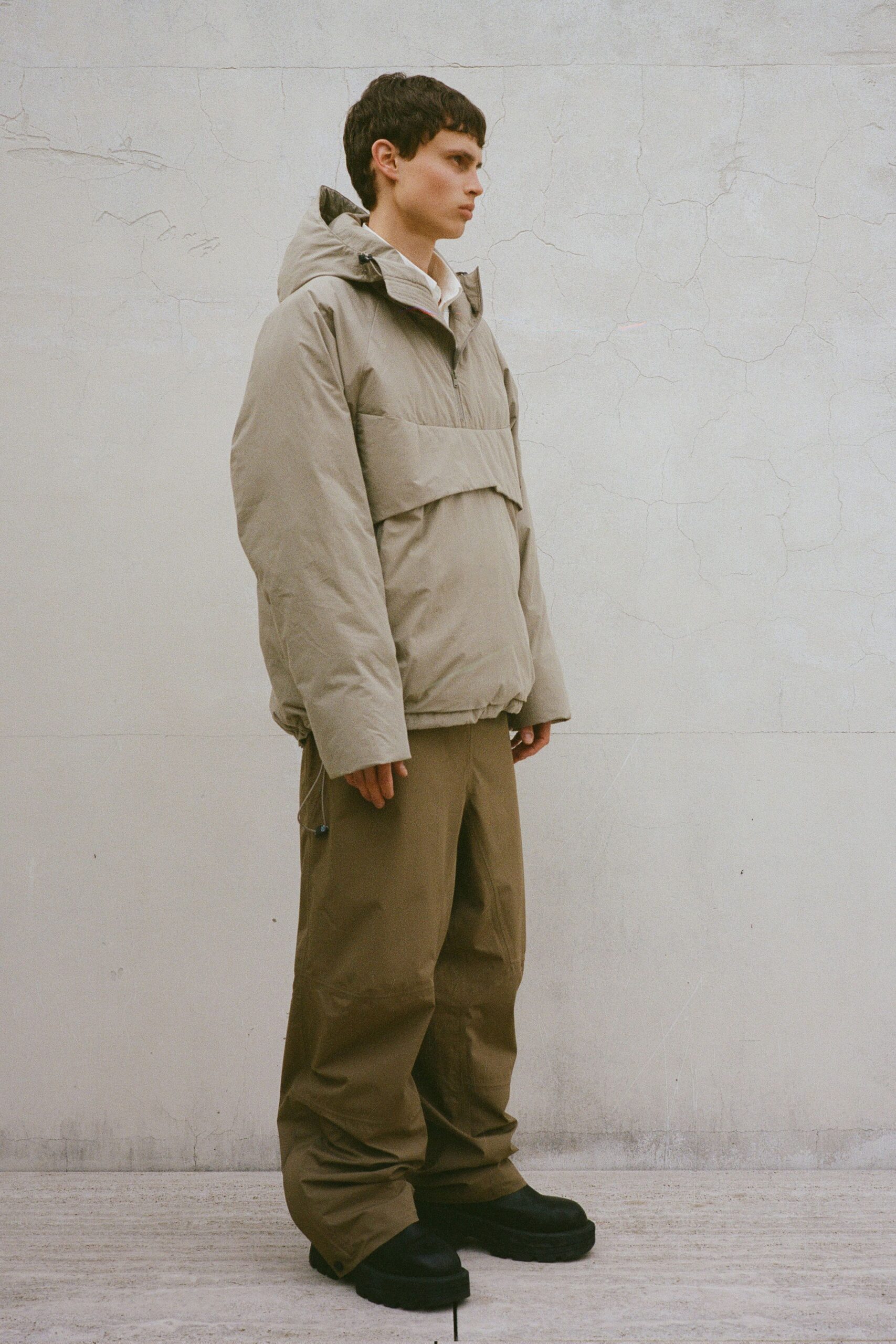 brown jersey relaxed pants