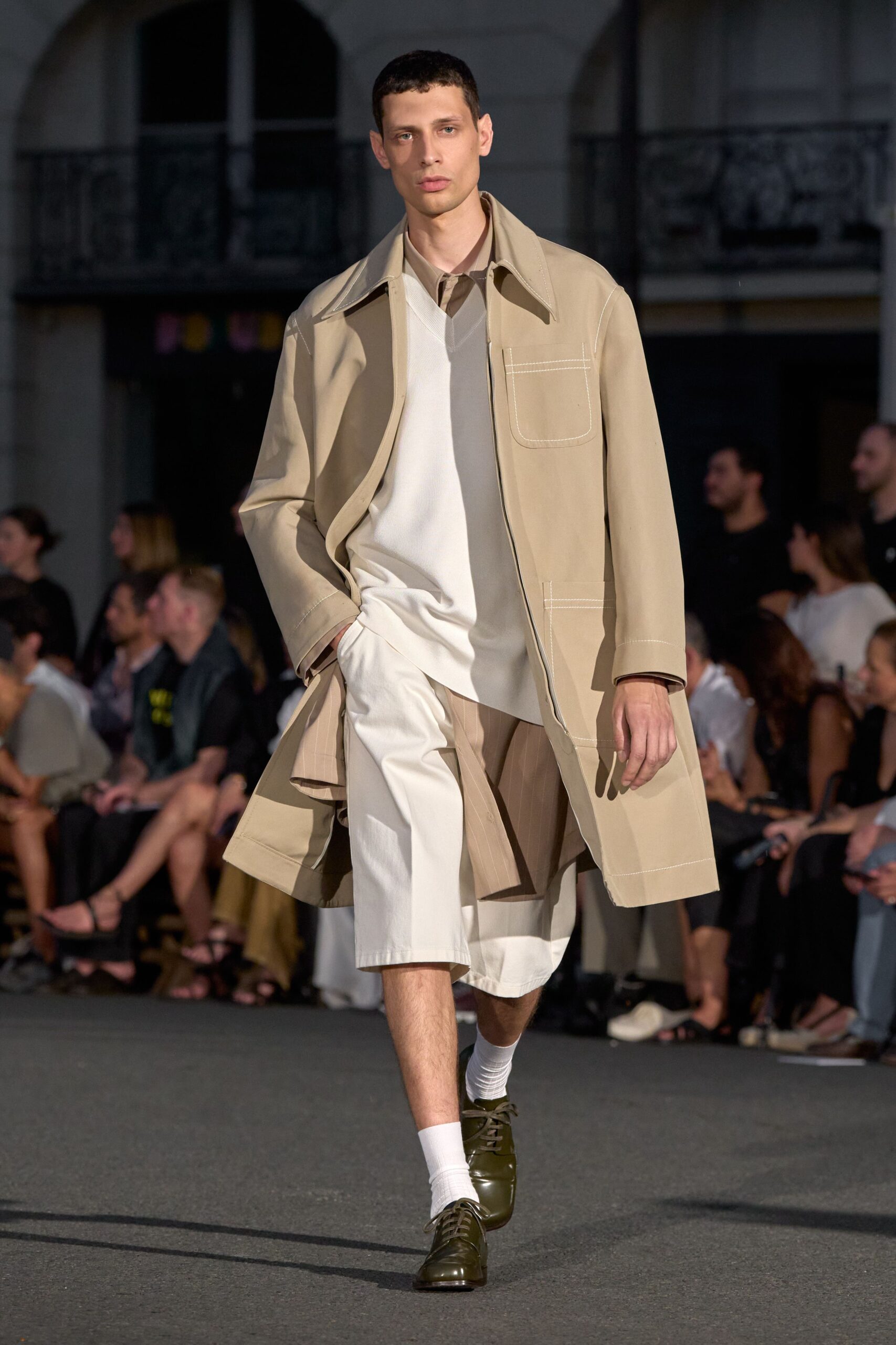 brown leather structured shiny shoes