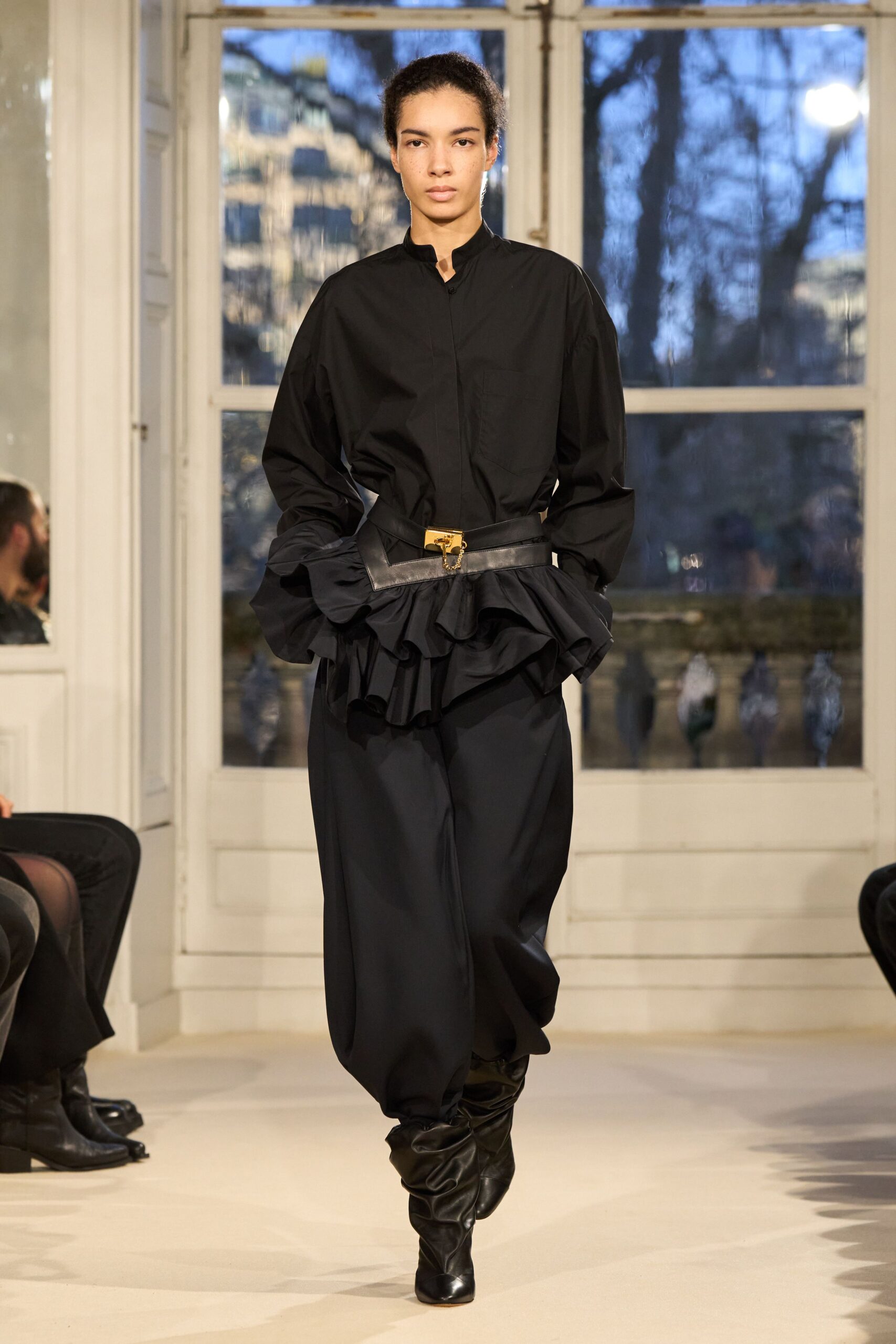 black relaxed shirt and pants