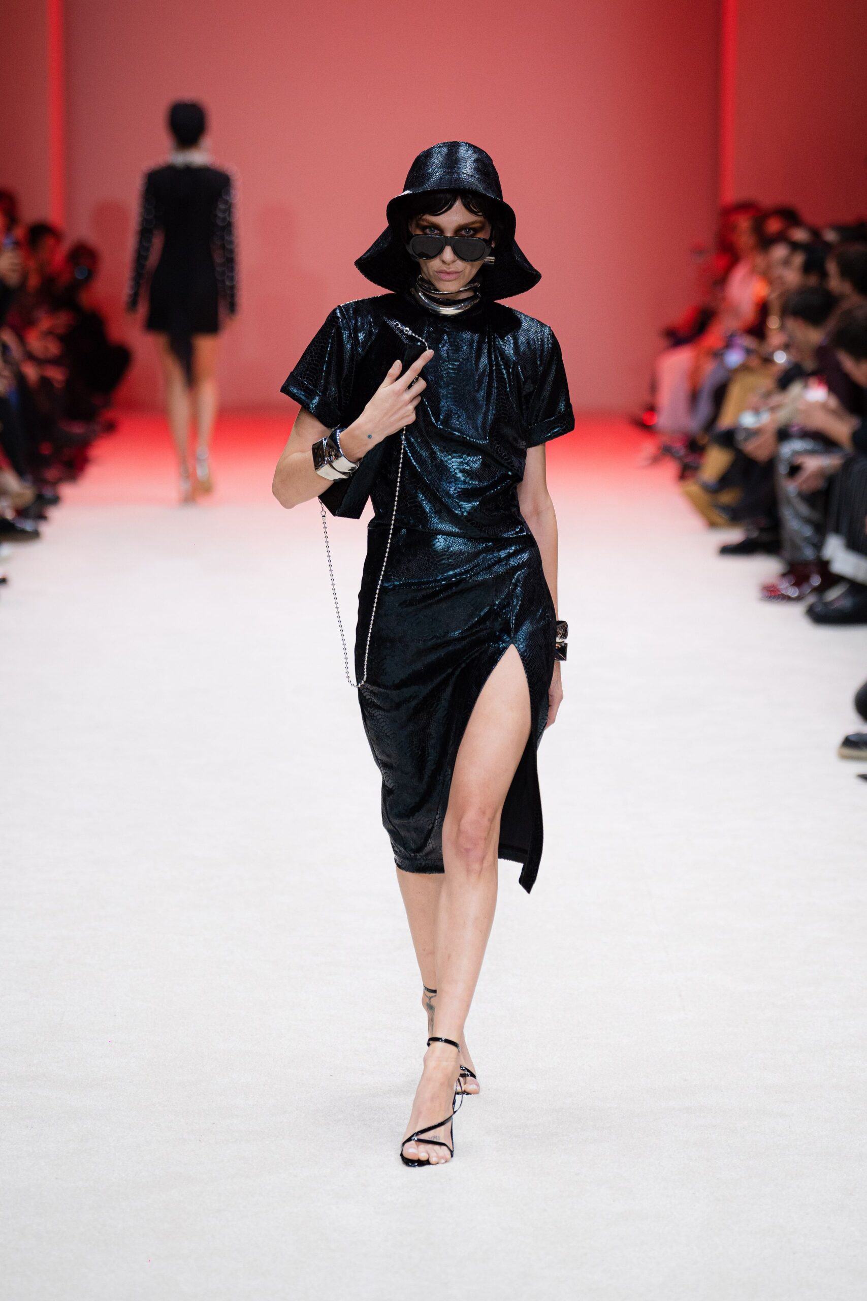 black velvet fitted dress