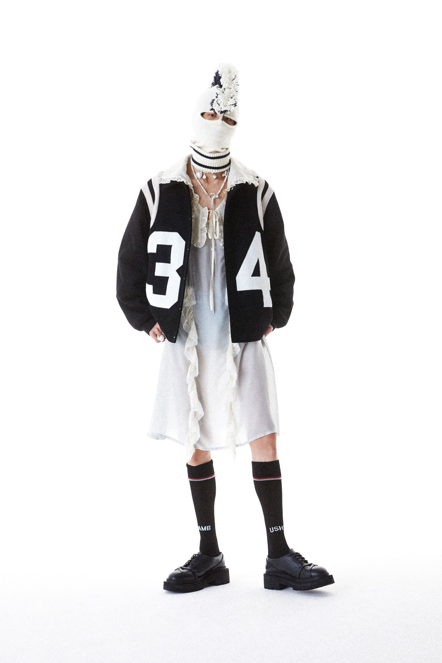 black and white relaxed jacket