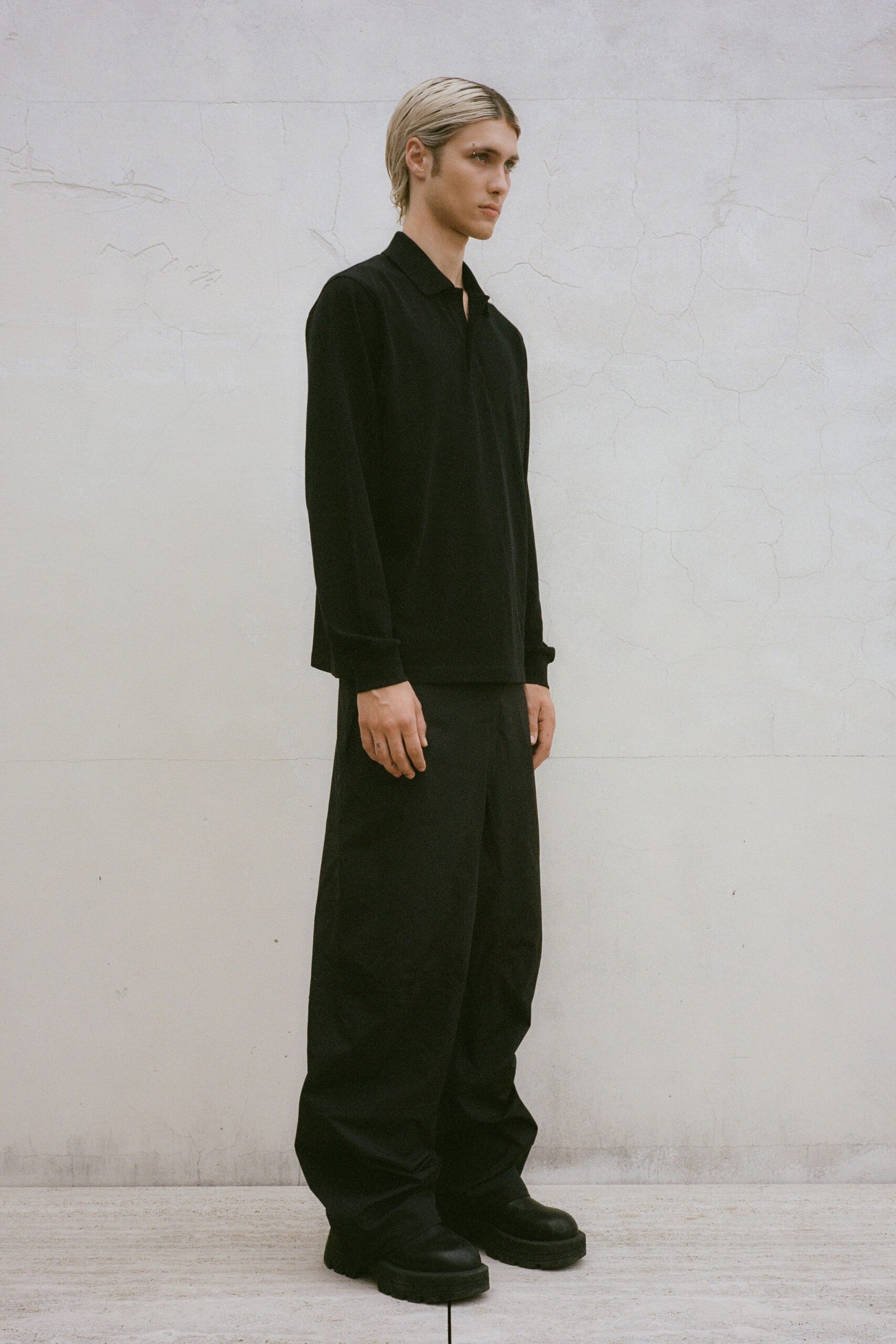 black relaxed shirt and pants