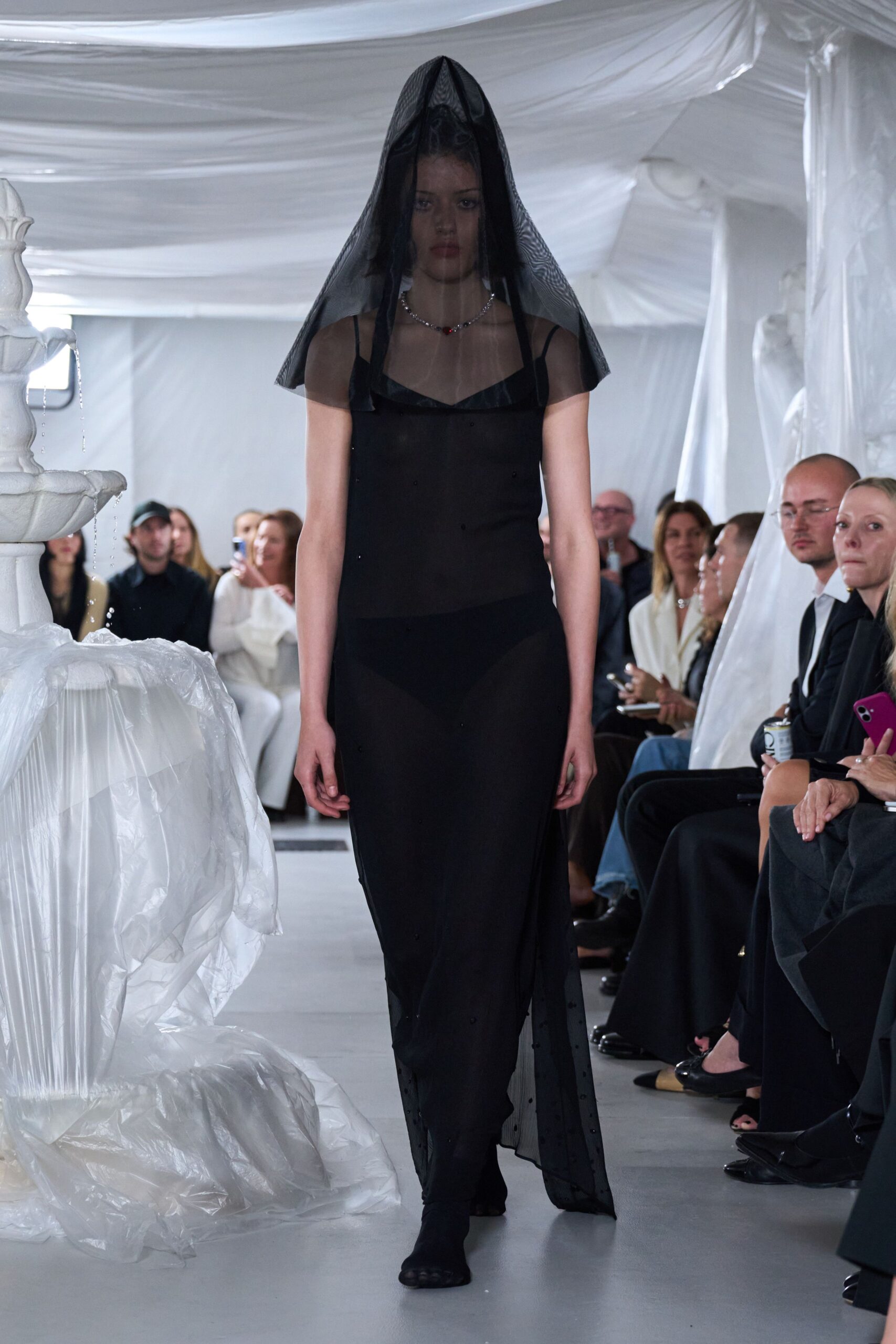 black sheer maxi dress