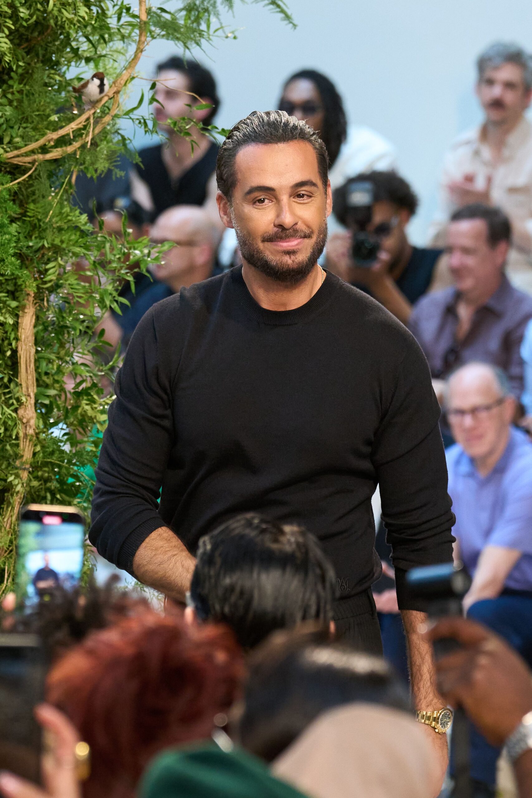 black knit sweater and pants