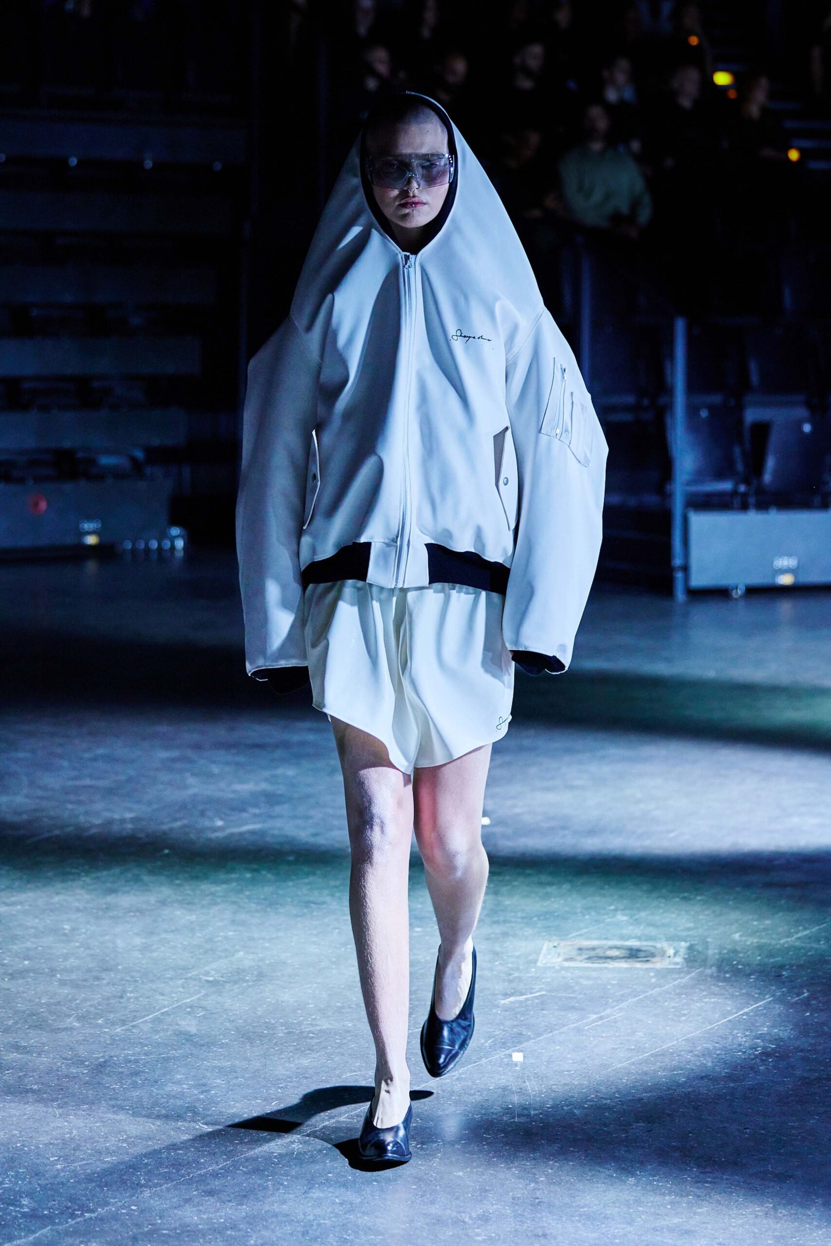 oversized white hoodie with shorts