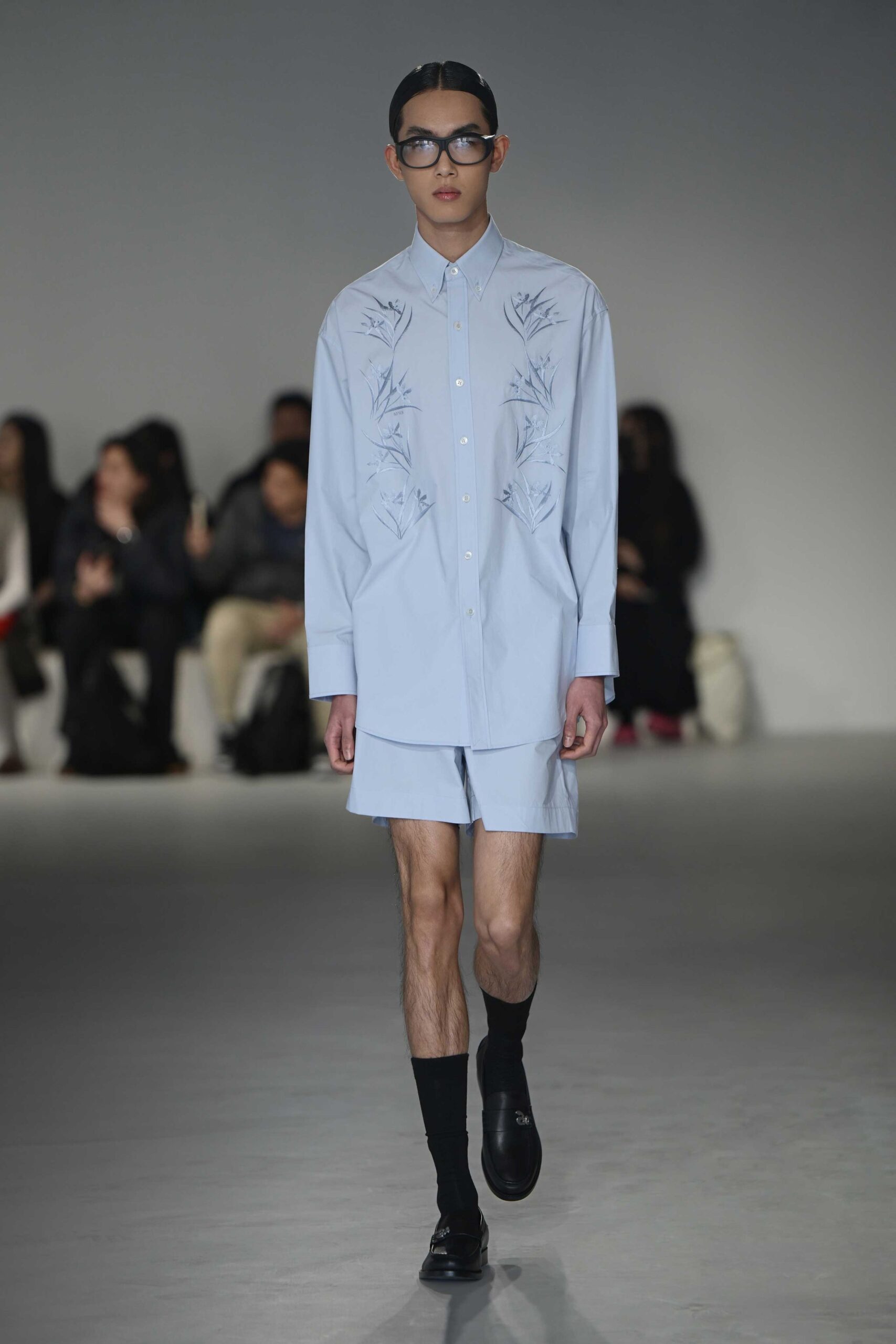 blue cotton shirt and shorts