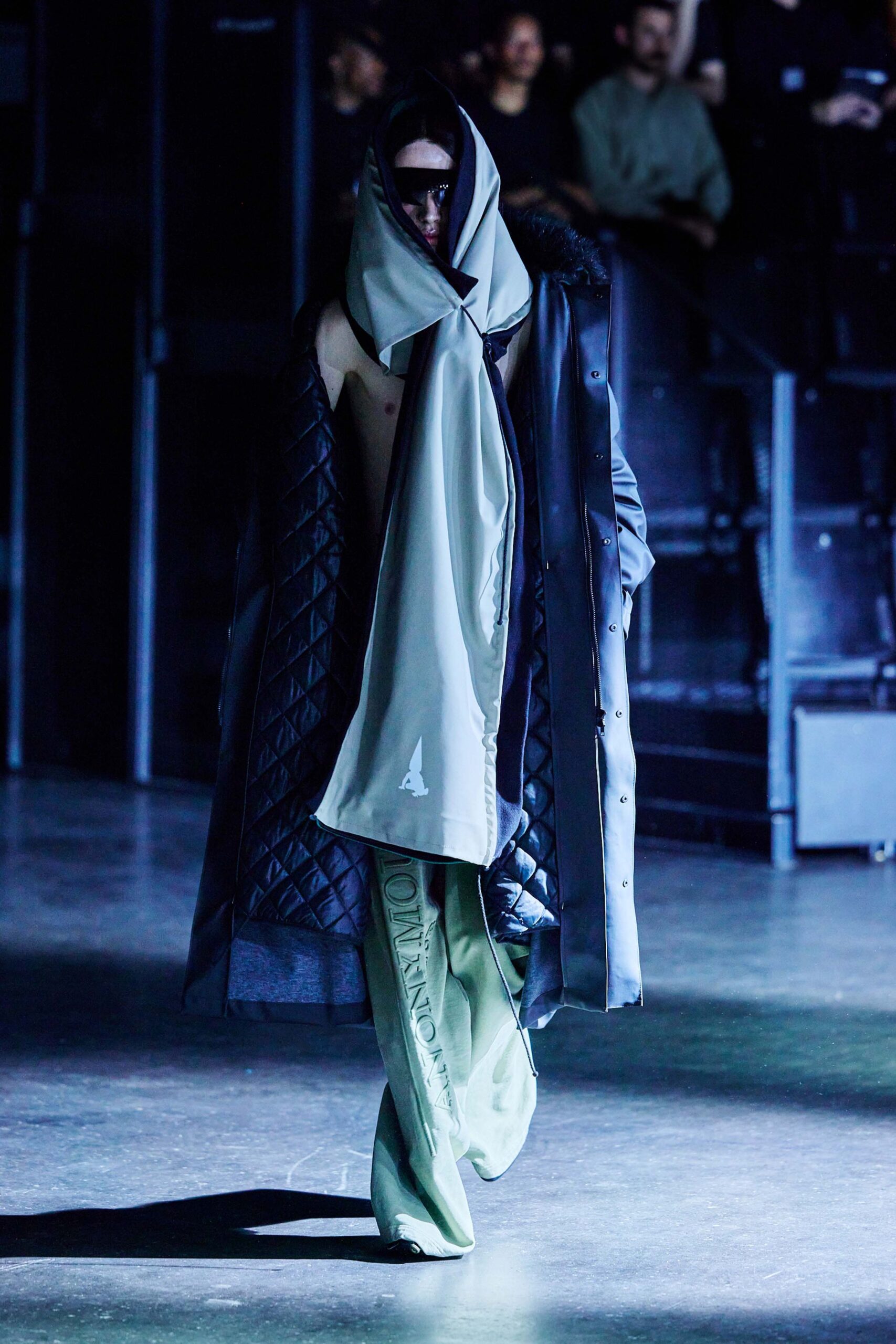 green cotton relaxed printed pants