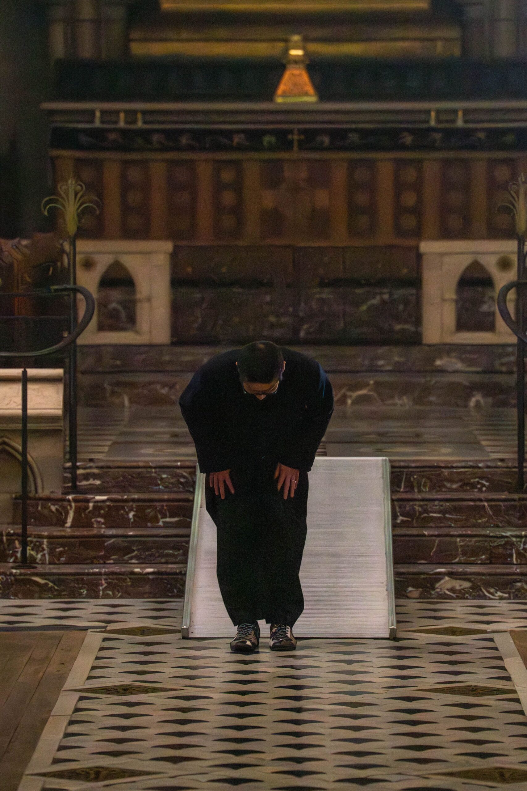 black relaxed pants with shoes