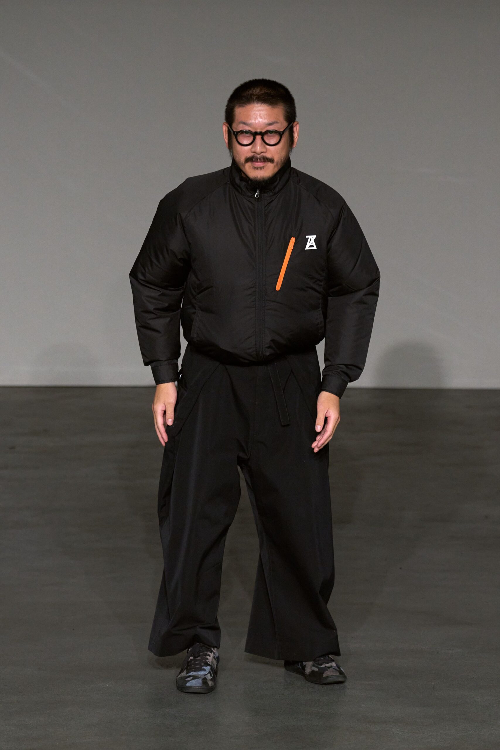 black relaxed jacket and pants