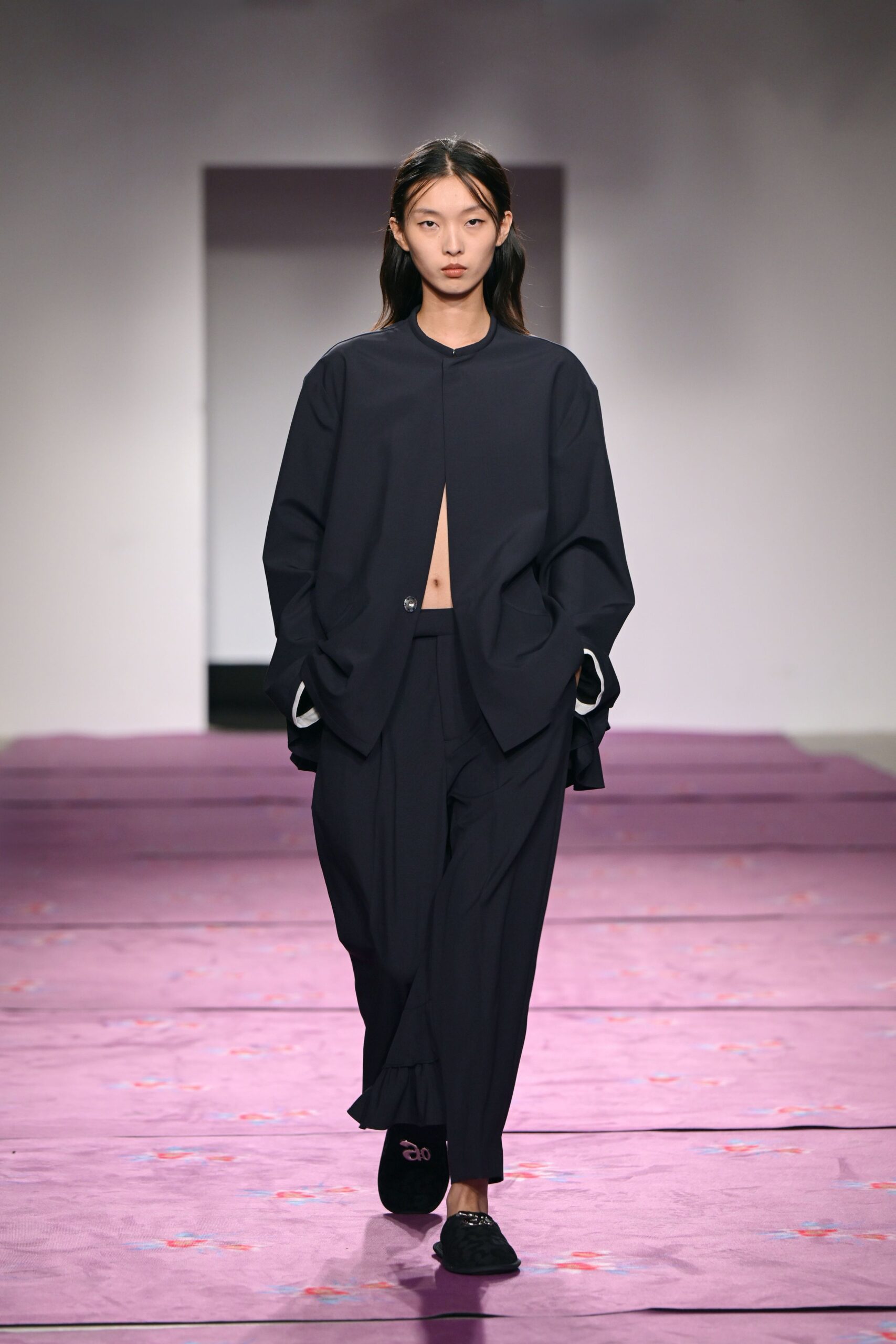 black relaxed jacket and pants