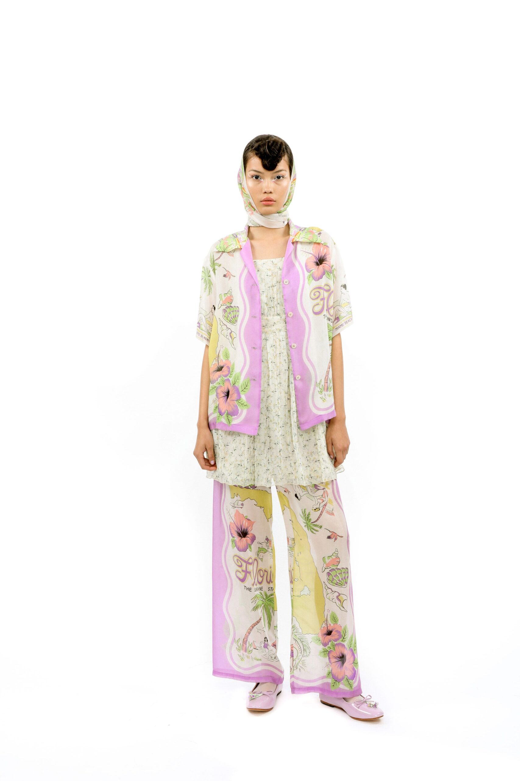floral mini dress with cape