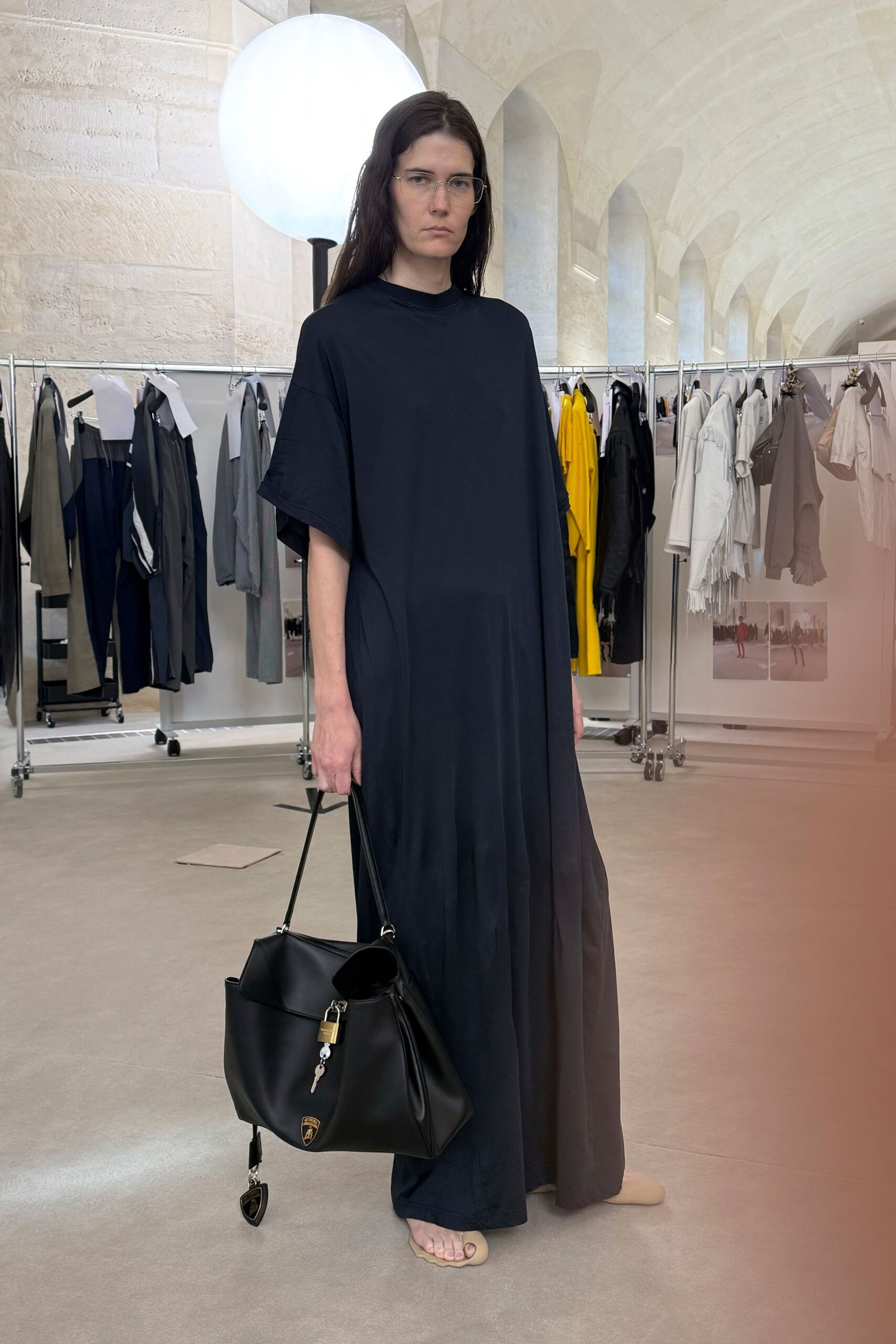 black relaxed maxi dress