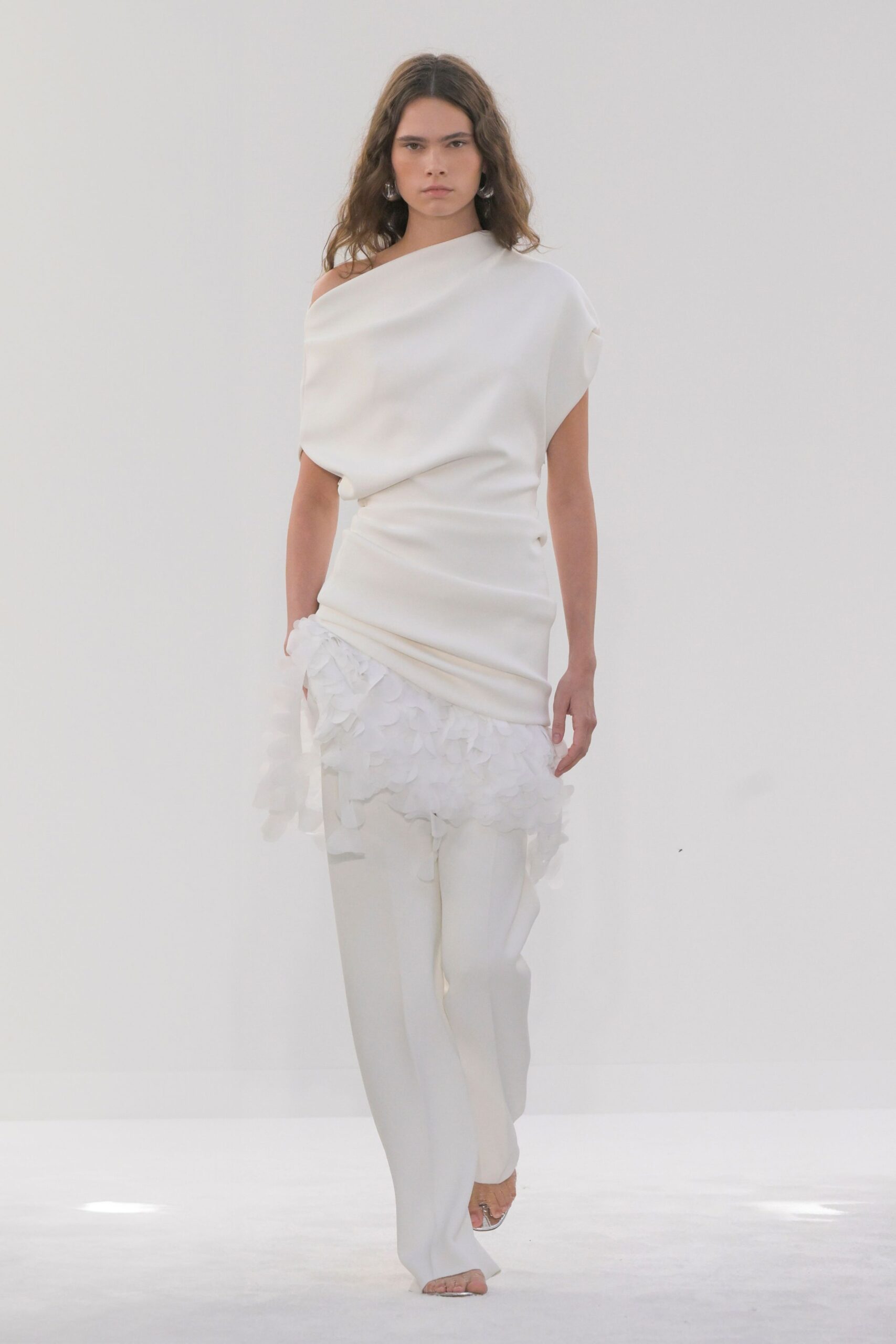 white fitted top and pants